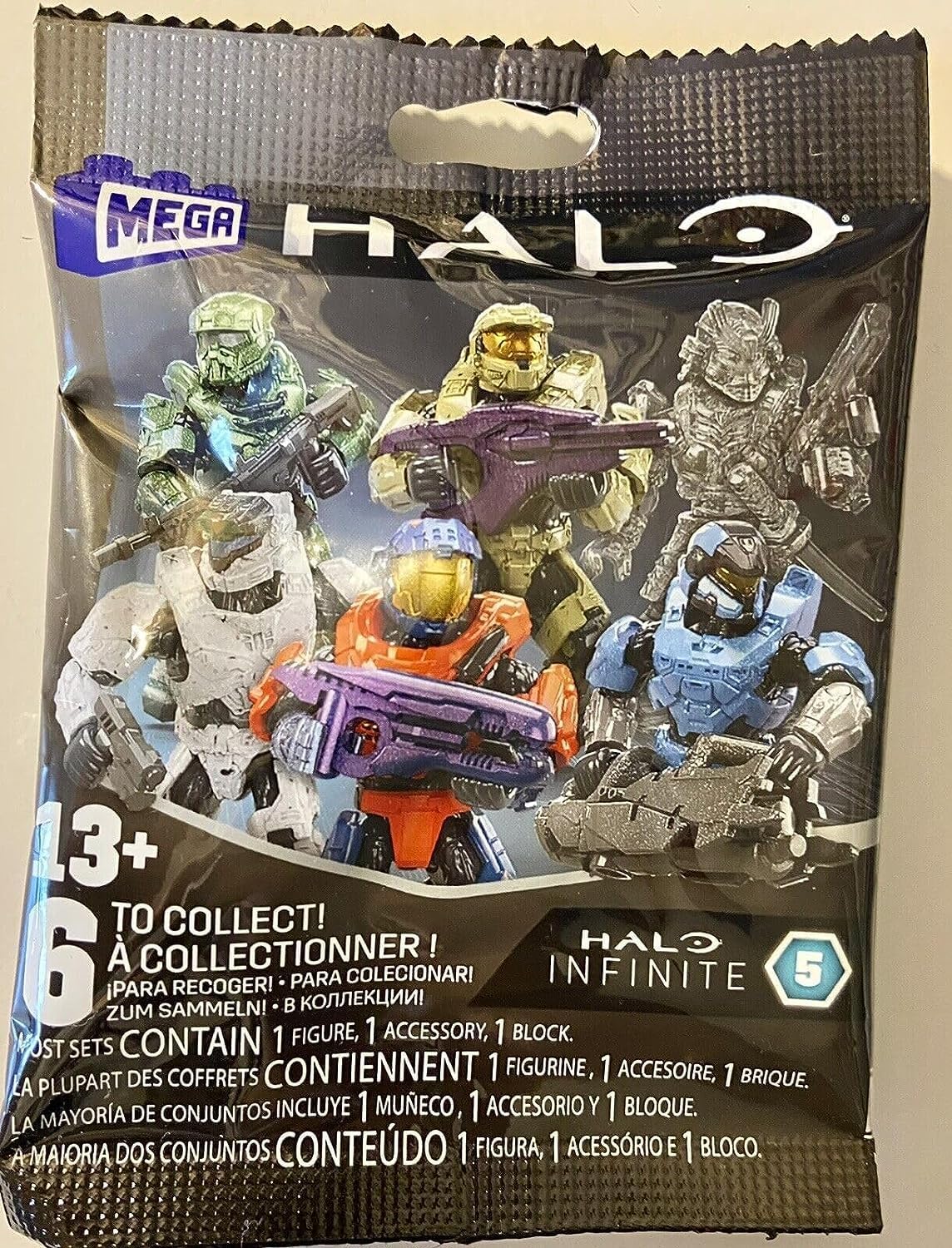 Mega Construx Halo Infinite Series 5 Mini Figures – Pack of 4 Blind-Bag Spartans | Collectible 2″ Buildable Figures | Ages 13+