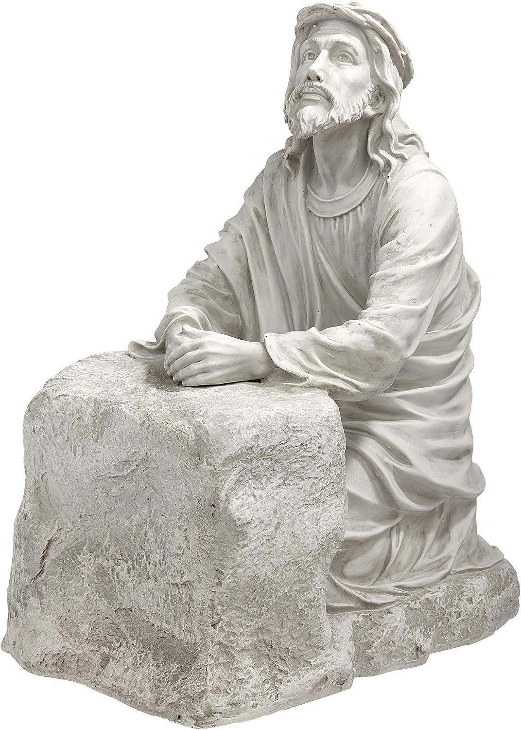 Design Toscano Jesus in the Garden of Gethsemane Religious Garden Statue, 23 Inch, Polyresin, Antique Stone