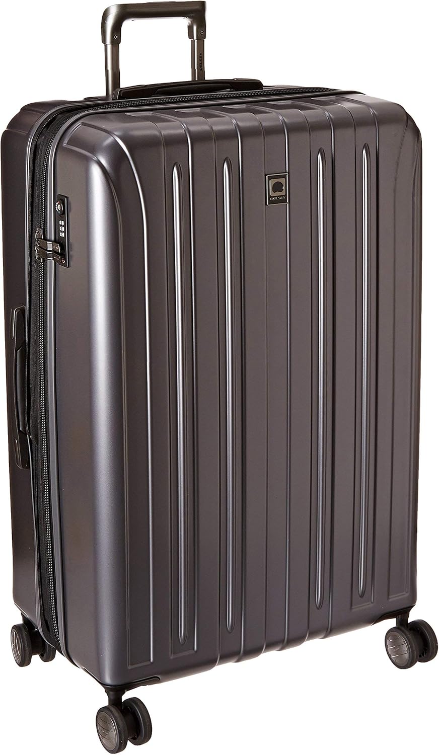 DELSEY PARIS Titanium Hardside Expandable Luggage with Spinner Wheels Carry-On Luggage, Graphite, Carry-On 19 Inch