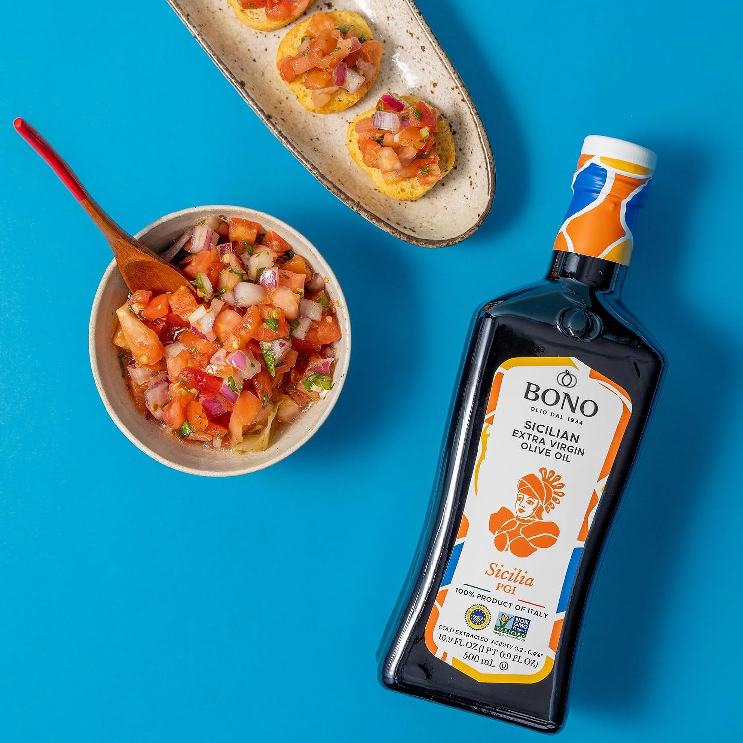 Bono Organic Extra Virgin Olive Oil, 16.9 Fl Oz – USDA Organic, Non-GMO, Certified Gluten Free, Cold Extracted, Clean Label Project Purity Award Winner