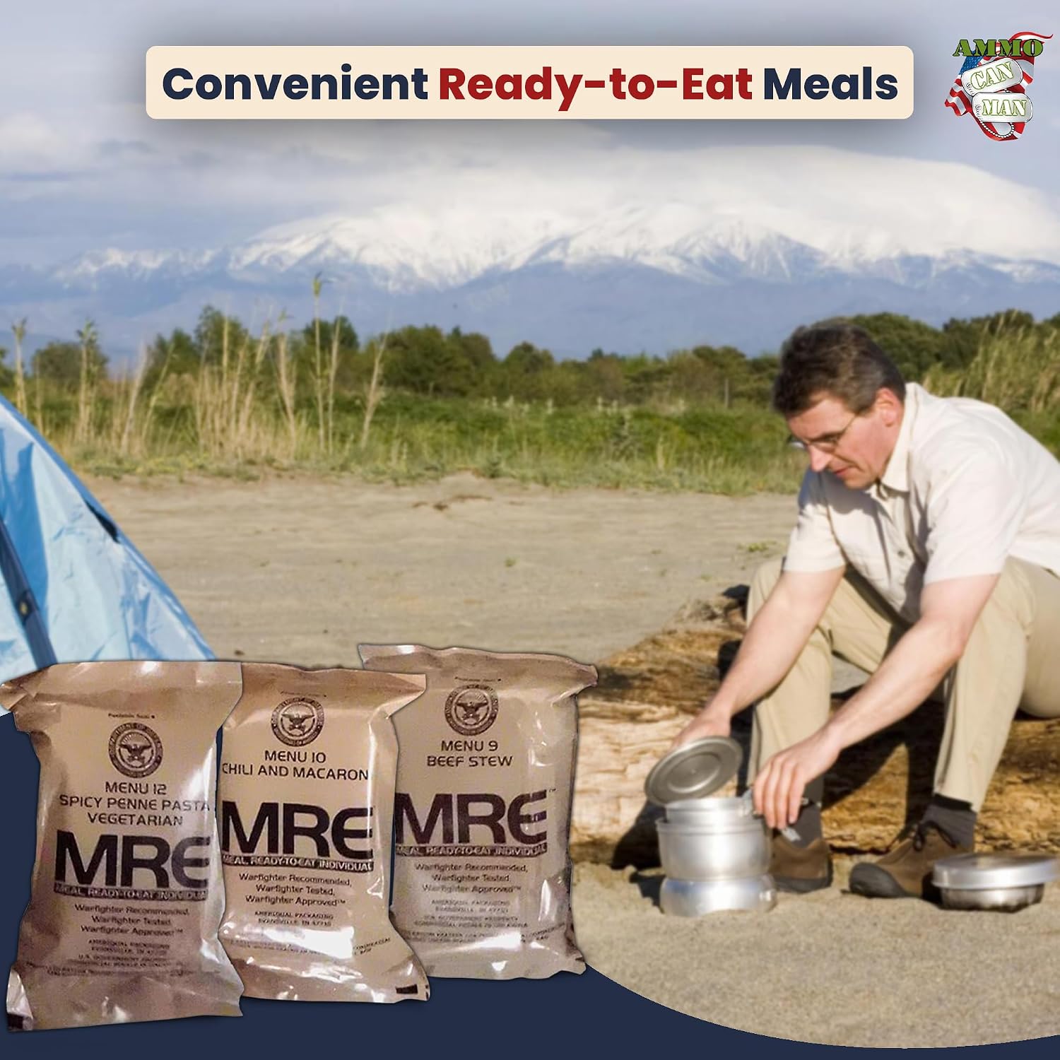 Ammo Can Man MRE Box A by Rothco, Genuine Mil Surplus, Menus 1-12 | Ammo Can Man MRE genuine U.S. military surplus ration box, Menus 1-12