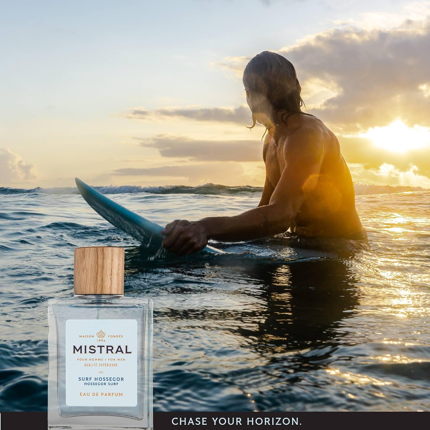 Mistral Bourbon Vanilla Eau de Parfum for Men, Men's Cologne, 3.4 Oz | Warm & Sweet Masculine Scent with Vanilla, Patchouli & Sandalwood, Cruelty-Free, Long-Lasting Perfume, Made in France