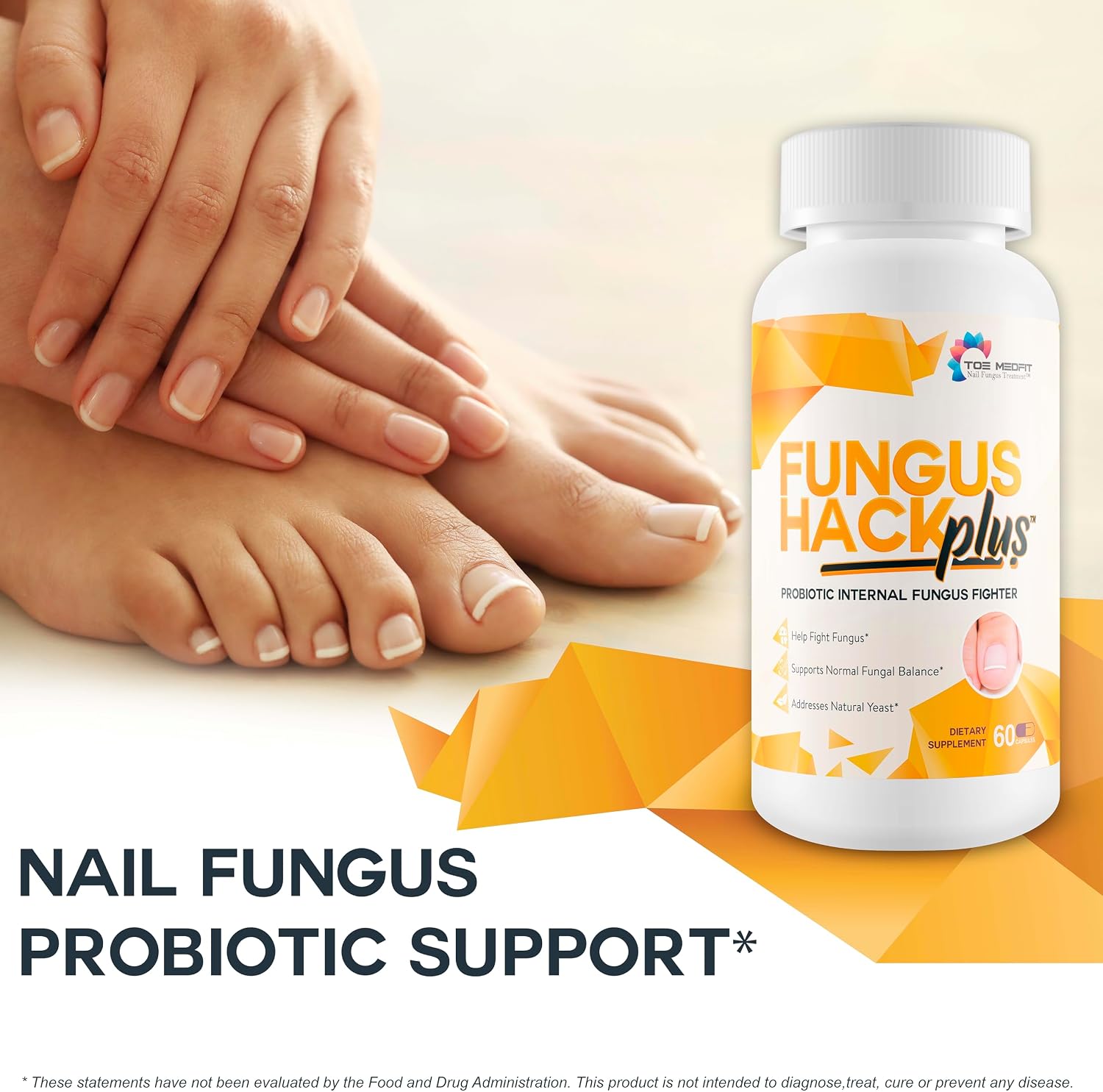 Fungus Hack Plus Probiotic Internal Fungus Fighter - Antifungal Probiotic - Nail Fungus Treatment - This Toe Fungus Treatment is Designed to Balance