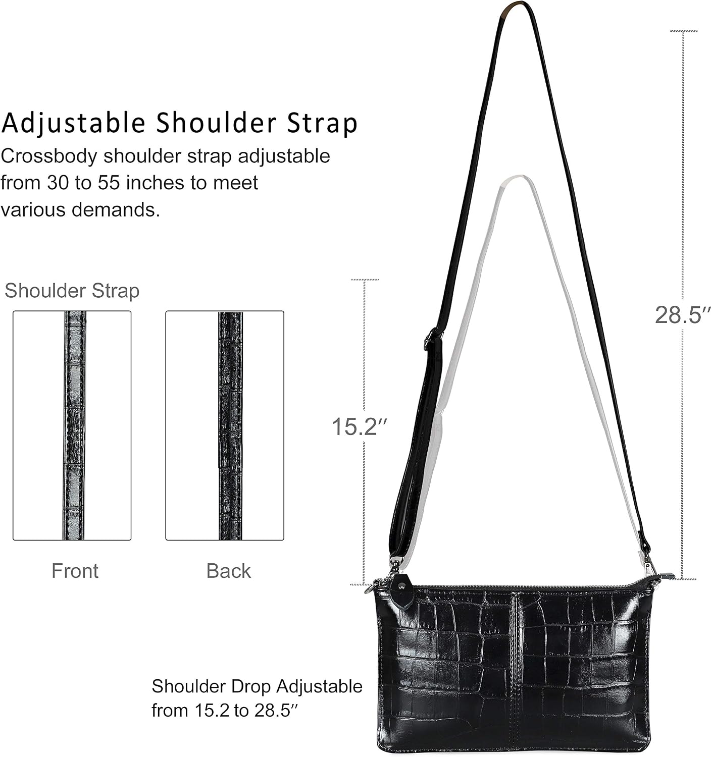 befen Genuine Leather Small Crossbody Bags for Women Wristlet Wallet Purses | Real Leather, RFID Blocking Card Slots, Wristlet Strap, Clutch Purse, Fit iPhone 17 Pro Max, Leather Handbags