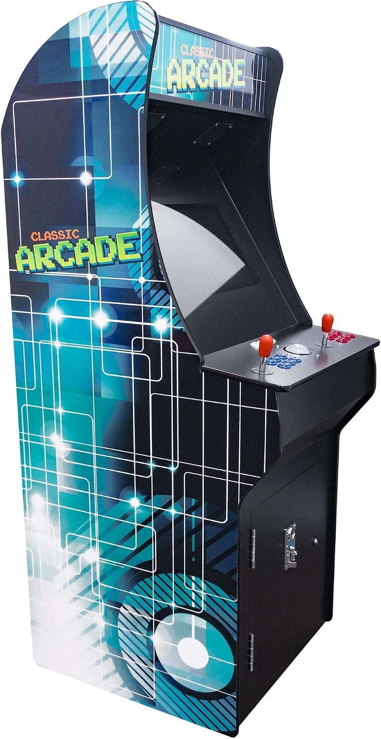 Creative Arcades Full Size Stand-Up Commercial Grade Arcade Machine | 2 Player | 3500 Games | 22" LCD Screen | 2 Sanwa Joysticks | Trackball | 2