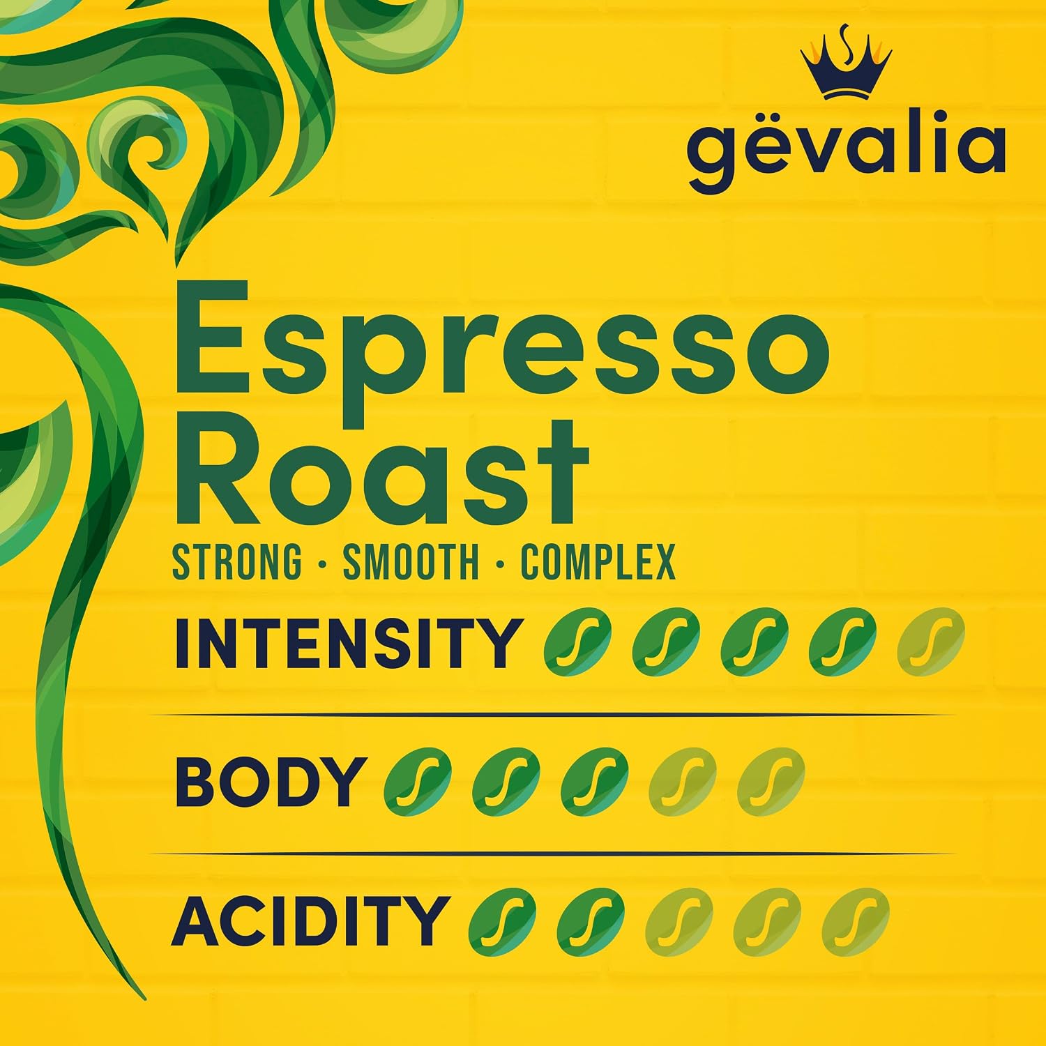 Gevalia Ground Coffee, Espresso Roast Dark Roast, 12 oz. Bag