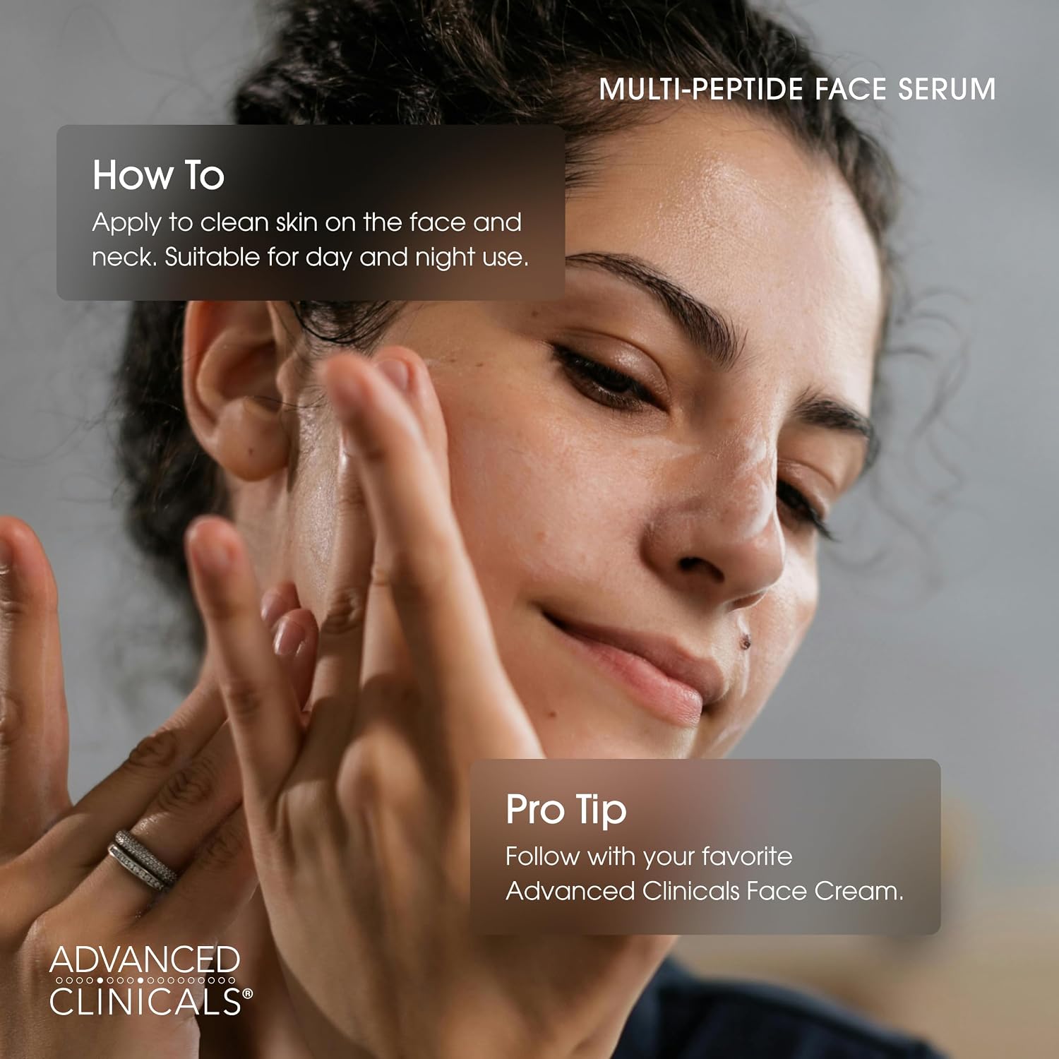 Advanced Clinicals Brightening Vitamin C Serum For Face With Glycolic Acid + Lactic Acid | Vitamin C Eye Serum Face Moisturizer For Improving Look Of Dark Spots & Uneven Complexion, 1.75 Fl Oz
