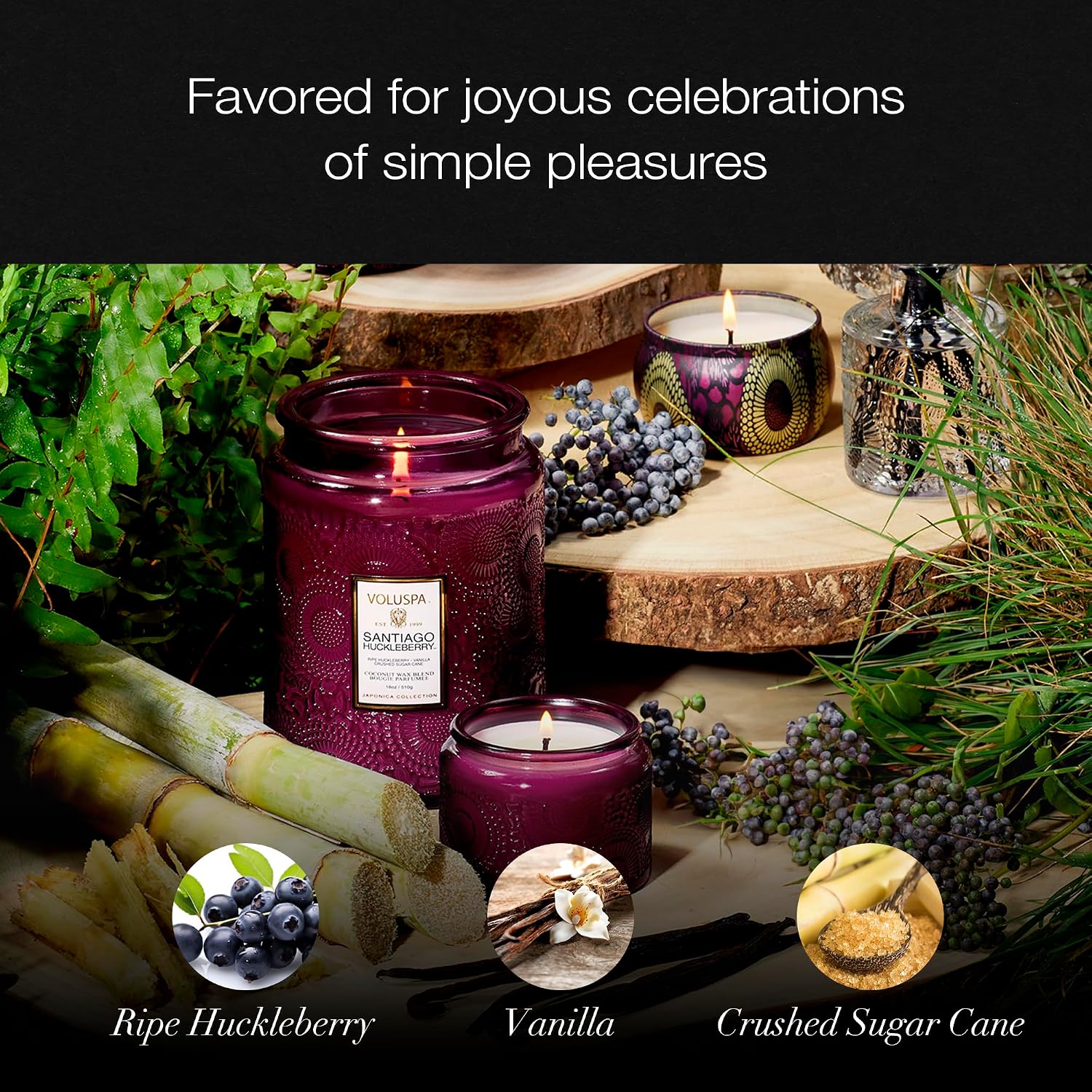 Voluspa French Cade Lavender Large Scented Candle Jar 18 Oz, 100 Hr Burn | Coconut Wax Blend in Decorative Glass, Clean Even Burn, USA Handcrafted Gift for Hosts, Fragrance Lovers & Relaxed Rooms