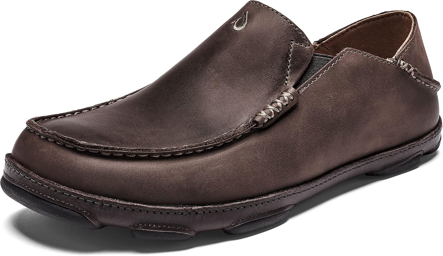 OluKai Moloa Men's Premium Leather Shoes, Easy Slip On & Off Design | Casual & Versatile Loafer, Drop-in Heel & Enhanced Traction