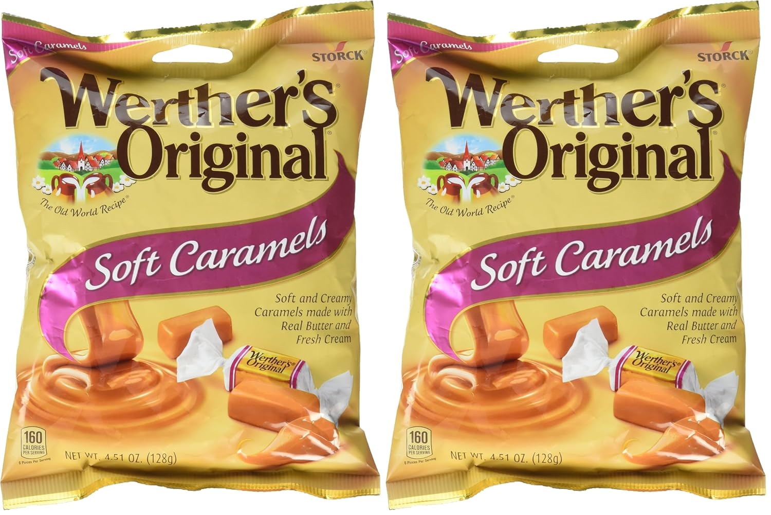 WERTHER'S ORIGINAL SOFT CARAMELS 4.51oz PACKAGE