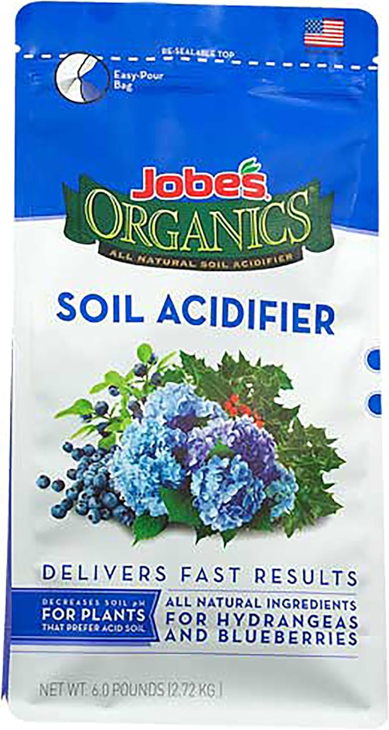 Jobe's Organics Granular Soil Amendment, Organic Soil Acidifier for Blueberry and Hydrangea Plants, 6 lbs Bag