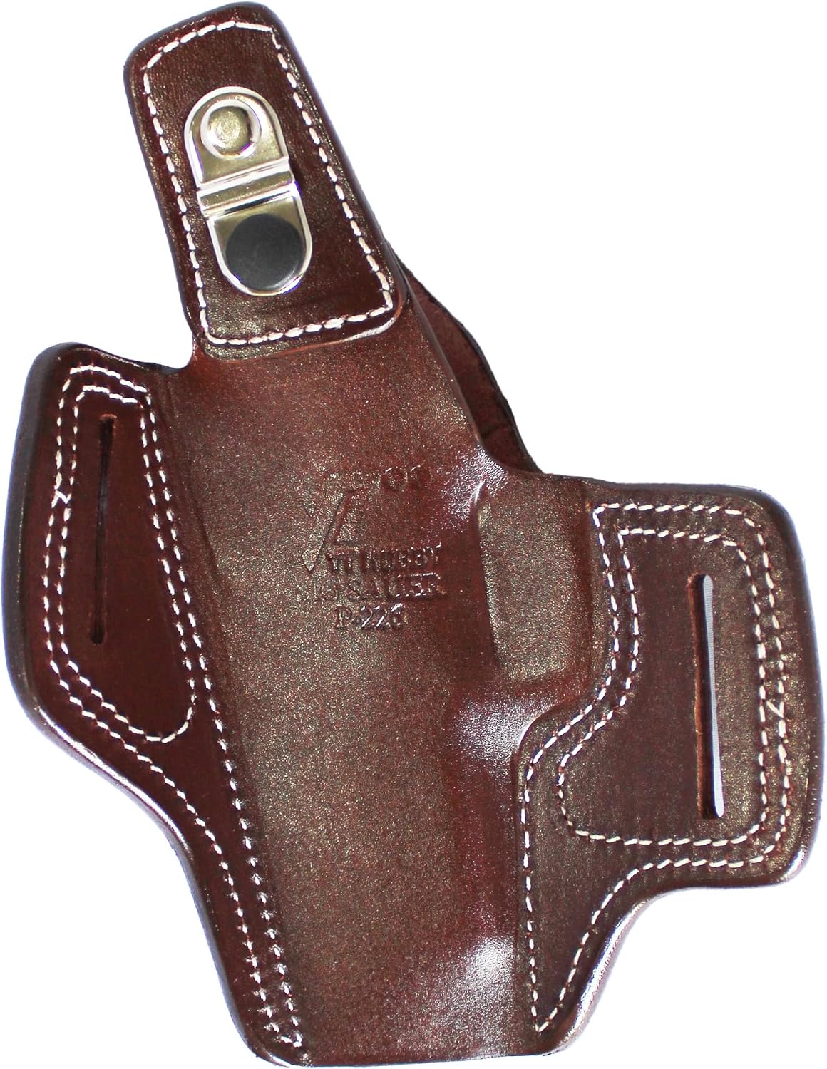 YT HOBBY Handmade Leather OWB Carry Two Slot Thumb Break Gun Holster for Sig P226