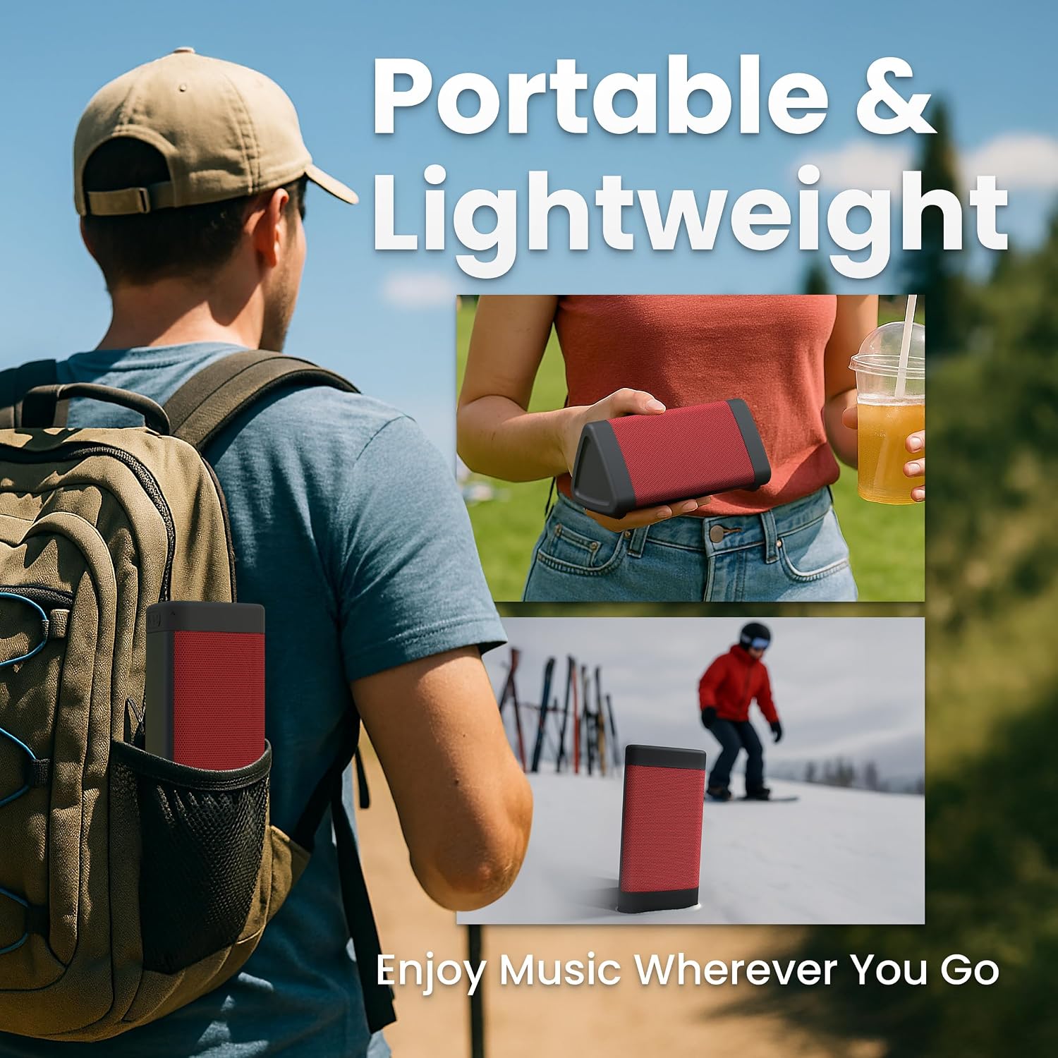 OontZ Angle 3 Gen 4 Portable Bluetooth Speaker, 12W, 24-Hour Playtime | Compact 12W Bluetooth speaker with clear sound, 24-hour playtime, 100-ft range, IPX5 waterproof, AUX Input.