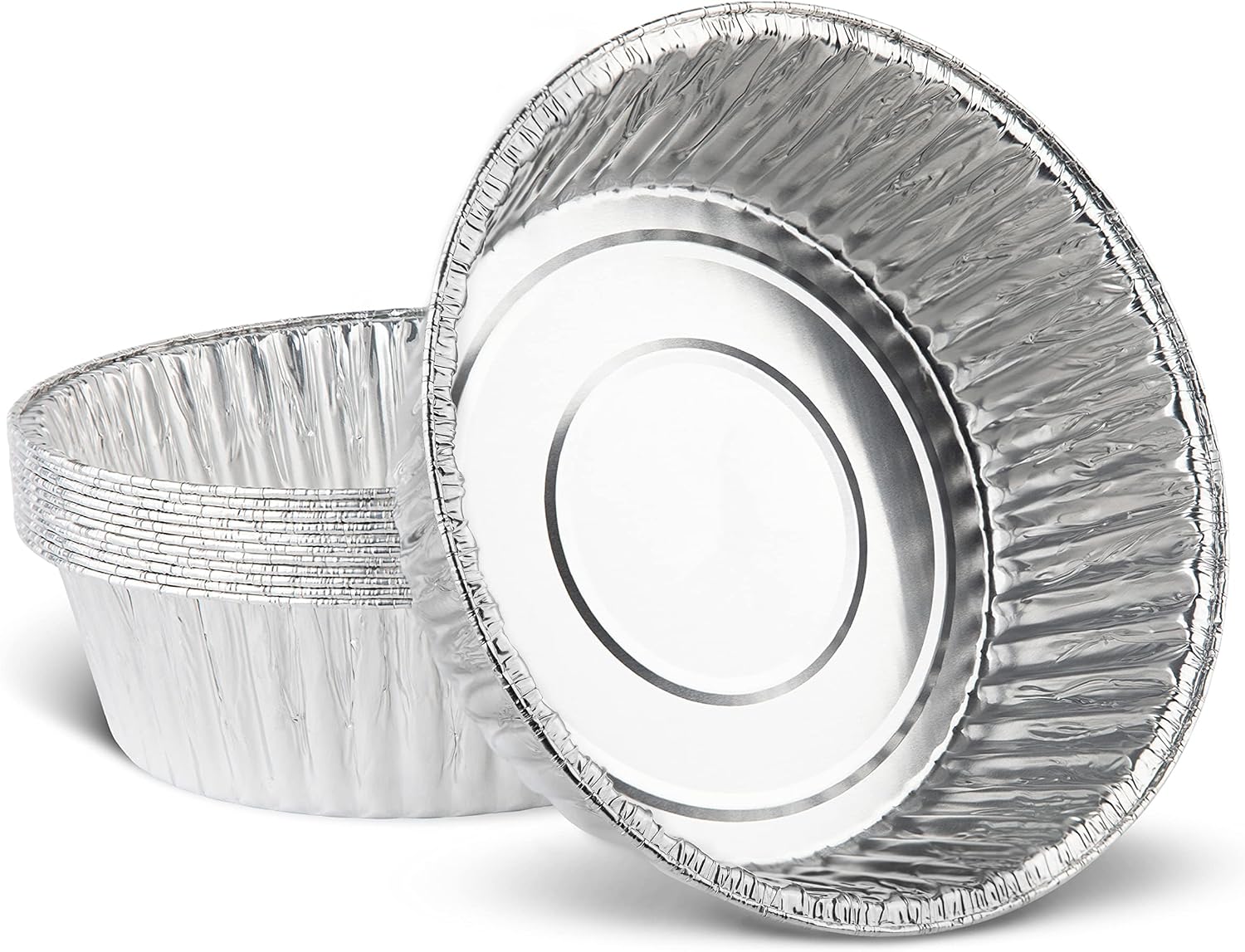 PLASTICPRO 9'' Inch Round Tin Foil Pans Disposable Aluminum Pack of 20
