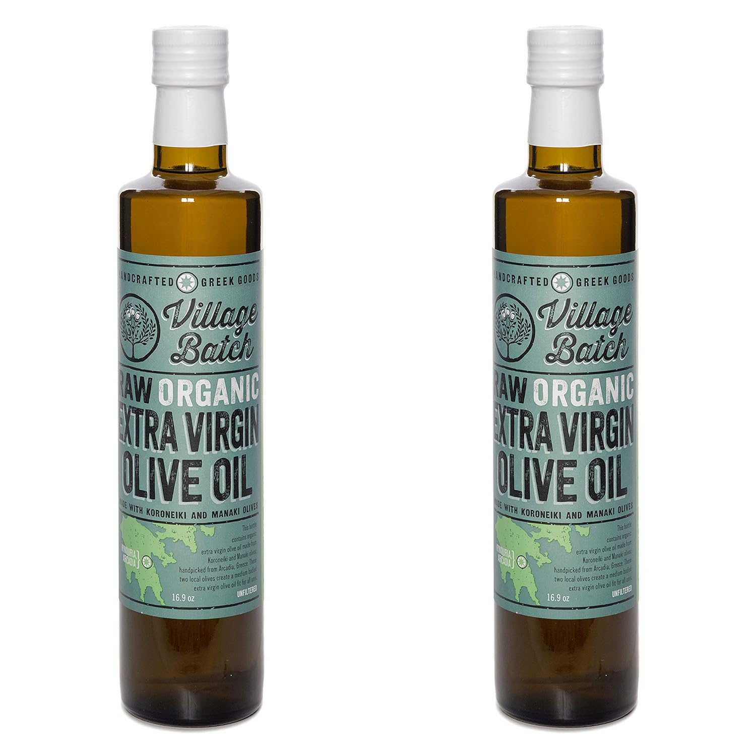 VILLAGE BATCH - AWARD WINNERS - KORONEIKI OLIVE OIL Greek Olive Oil ORGANIC COLD PRESSED OLIVE OIL Extra Virgin Olive Oil High In Polyphenols