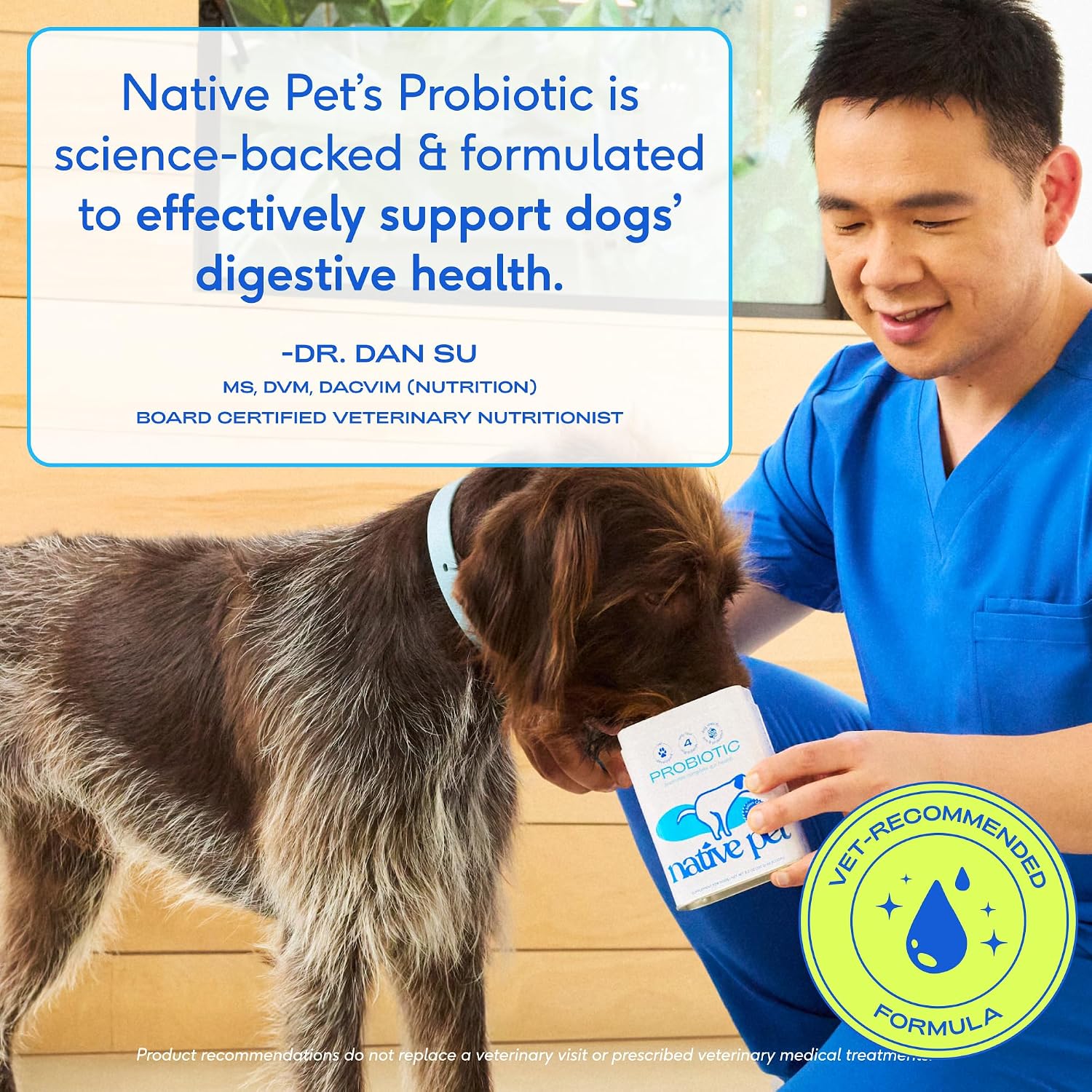 Native Pet Probiotics for Dogs – Dog Probiotic Powder for Gut & Digestive Health, Vet-Formulated 6B CFUs Dog-Specific Probiotic Strains