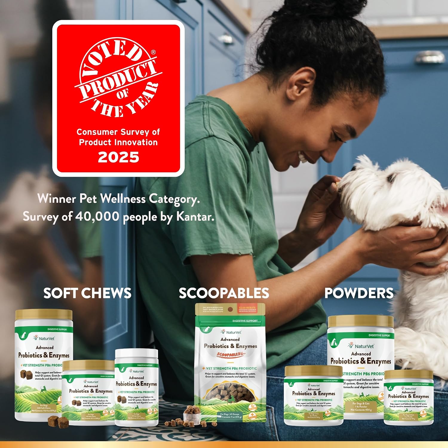 NaturVet Digestive Enzymes with Pre & Probiotic for Dogs & Cats - 8 oz | Supports Diet Changes & a Healthy Digestive Tract with Prebiotics, Powder