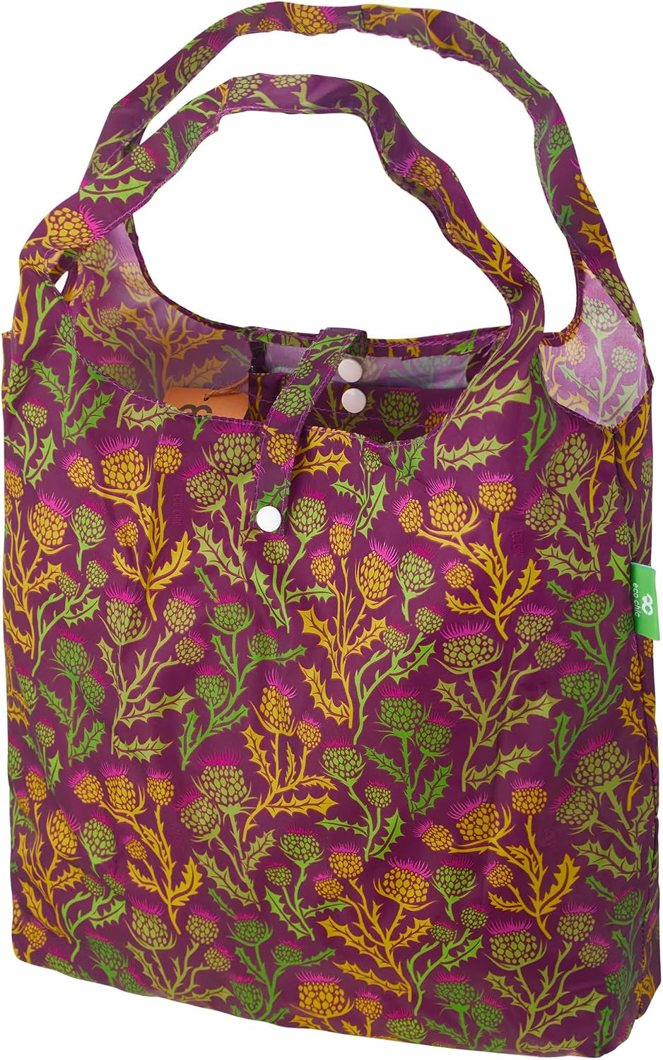 ECO CHIC Foldable Reusable Grocery Bags - Lightweight, Recycled & Reusable Shopping Bag - Waterproof Packable Tote