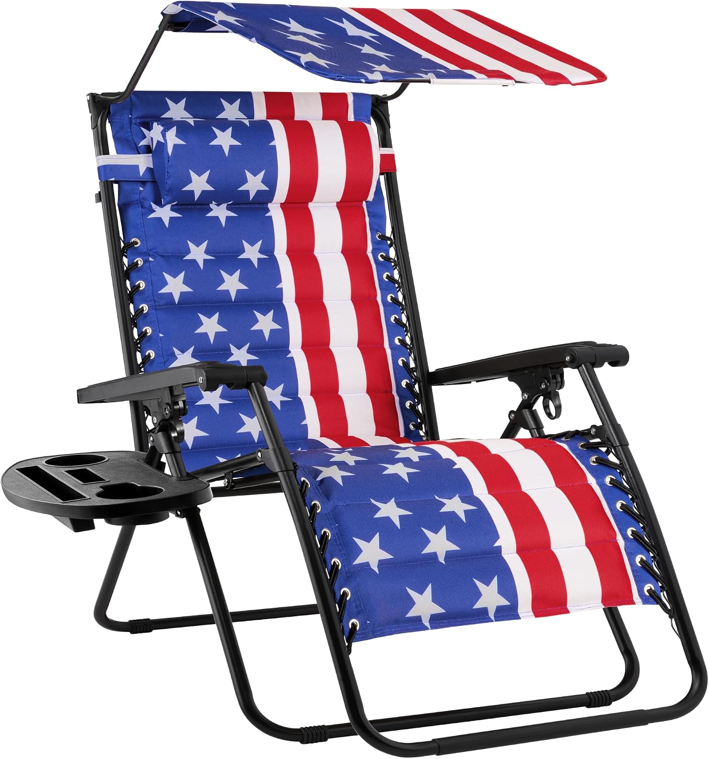 Best Choice Products Oversized Padded Zero Gravity Chair, Folding Outdoor Patio Recliner, XL Anti Gravity Lounger for Backyard w/Headrest, Cup Holder