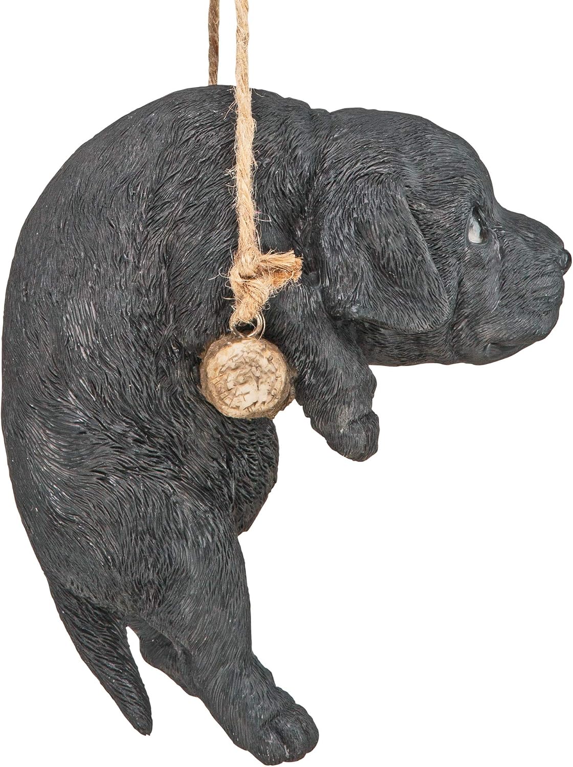 Design Toscano Labrador Retriever Dog Indoor/Outdoor Garden Statue, 9 Inch Wide, 15 Inch Tall, Cast Stone Resin, Black Painted Finish