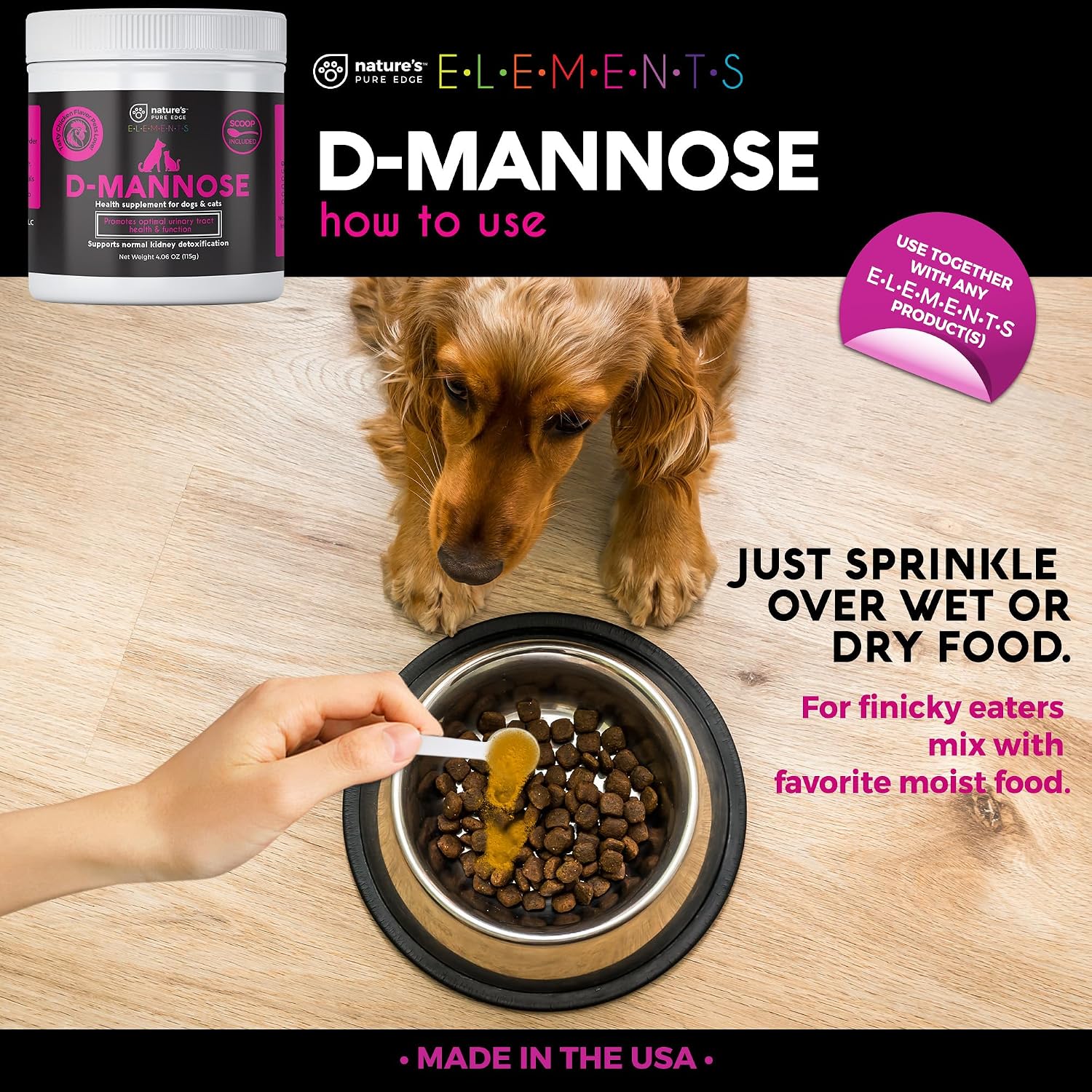 D-Mannose Supplement with Real Chicken for Dogs and Cats. Use for Immediate and Preventative Treatment of Bladder and Urinary Tract Infections UTIs.