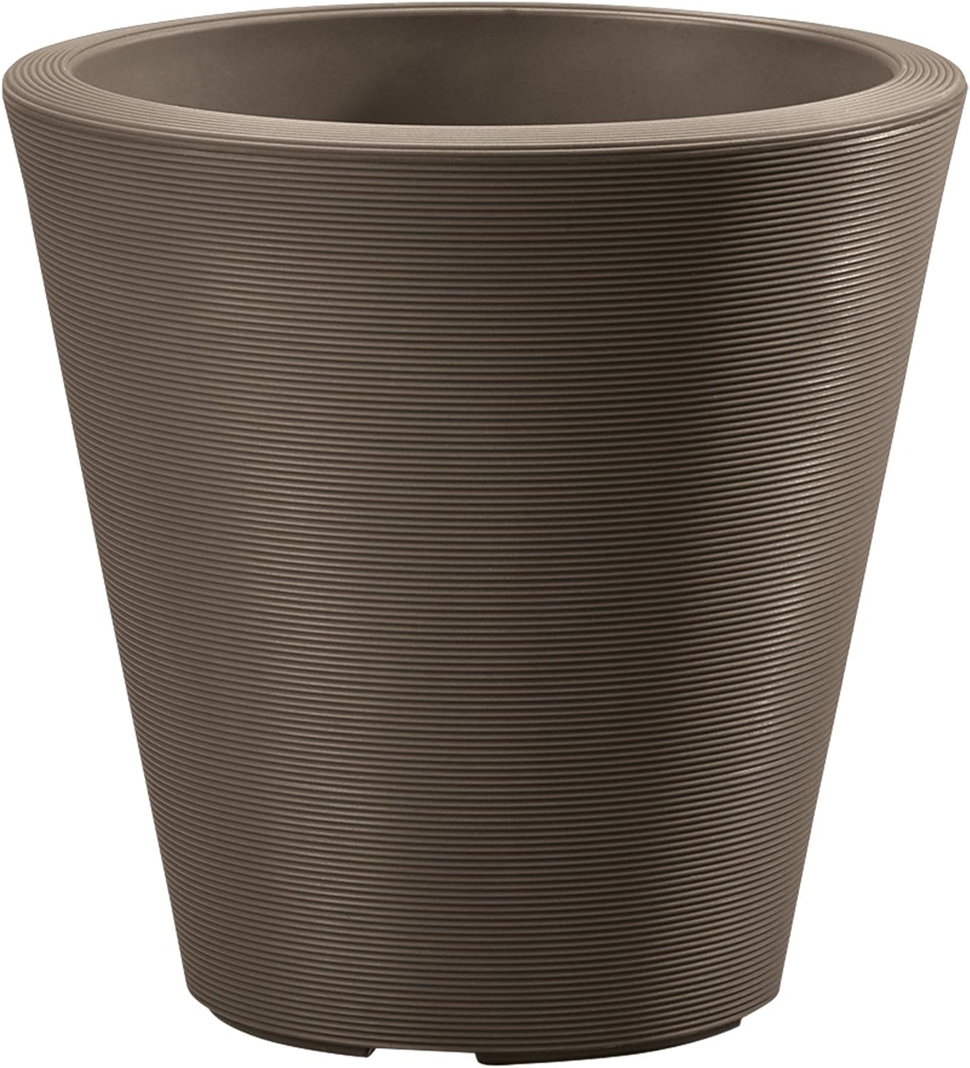 Crescent Garden Madison Planter– Weather-Resistant, Double Walled Indoor/Outdoor Plant Pot with Drain Hole – Durable All-Season Flower Container, 14" W (Cloud White)