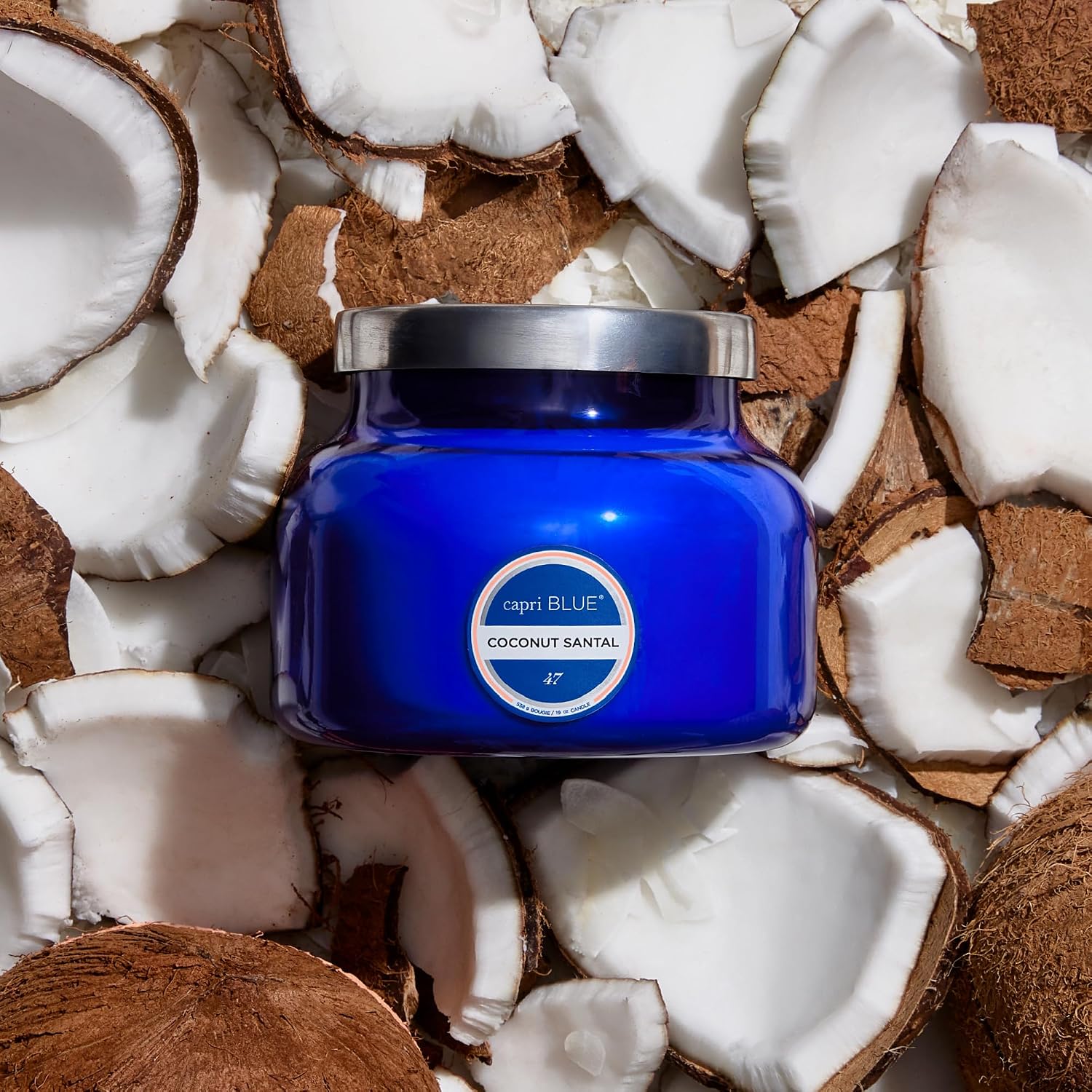 Capri Blue Scented Candles - Soy Candle Wax Blend - Jar Candles - Blue Candle Gifts for Women & Men - Luxury Candles for Home Scented with Vanilla, Bergamot & Sandalwood - Havana Vanilla (19 oz)