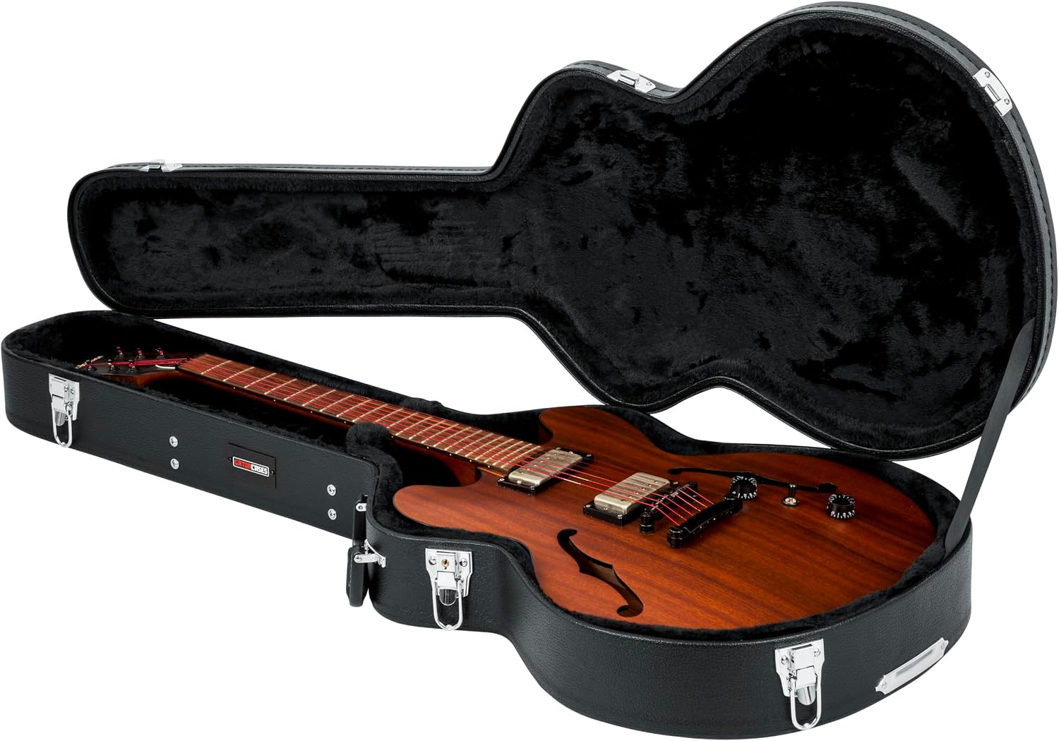 Gator Cases Hard-Shell Wood Case for Semi-Hollow Guitars, Fits Gibson 335 (GWE-335)