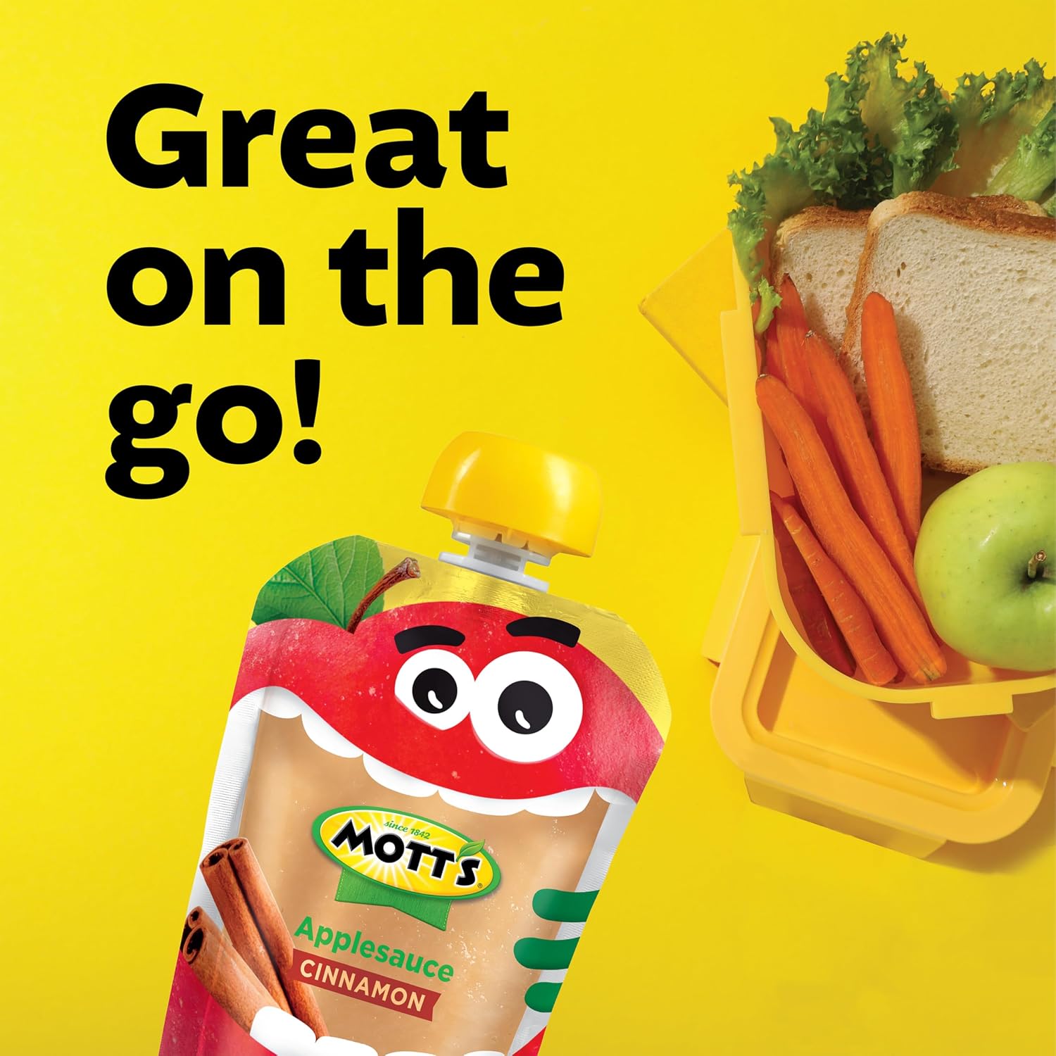Mott's Original Applesauce, 3.2 Oz Clear Pouches, 48 Count (4 Packs Of 12), No Artificial Flavors, Good Source Of Vitamin C, Nutritious Option For The Whole Family