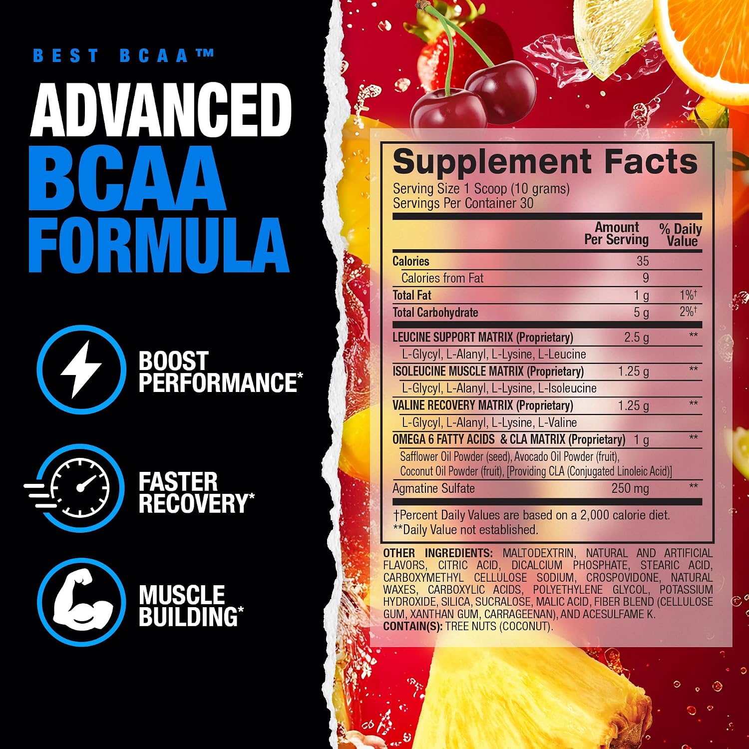 BPI Sports Best BCAA Powder – Muscle Recovery Support, Grape, 30 Servings