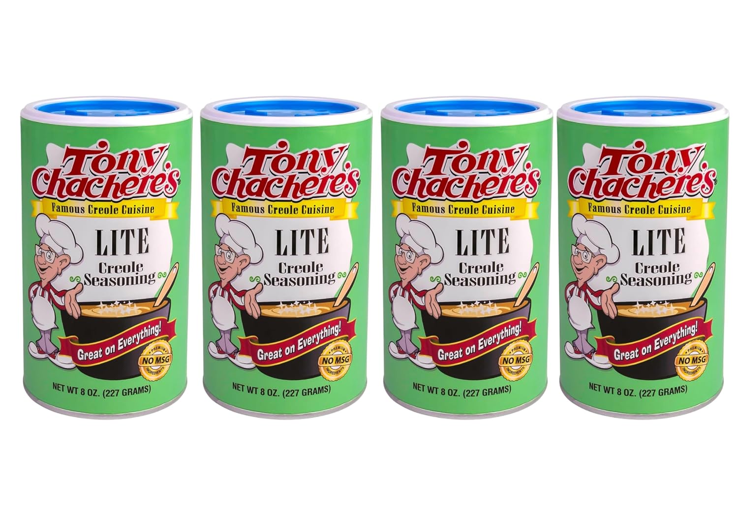 Tony Chachere Seasoning Blends, Lite Salt Creole, 4 Count