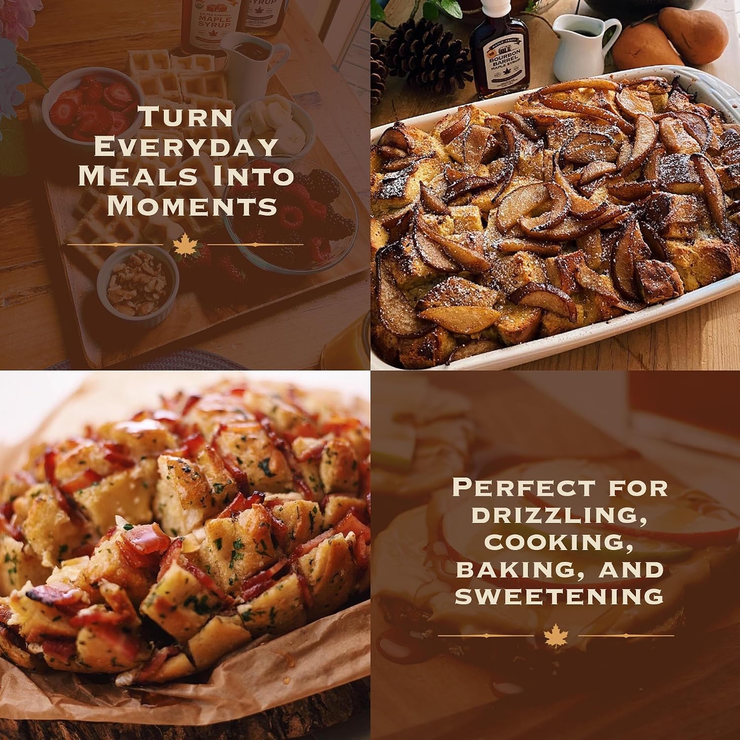 Maple Craft Foods Salted Caramel Maple Syrup – Organic Vermont Maple Syrup with Natural Caramel Flavor & Salt, Gourmet Flavored Syrup for Pancakes, Coffee, Baking and Desserts, 6.8 oz