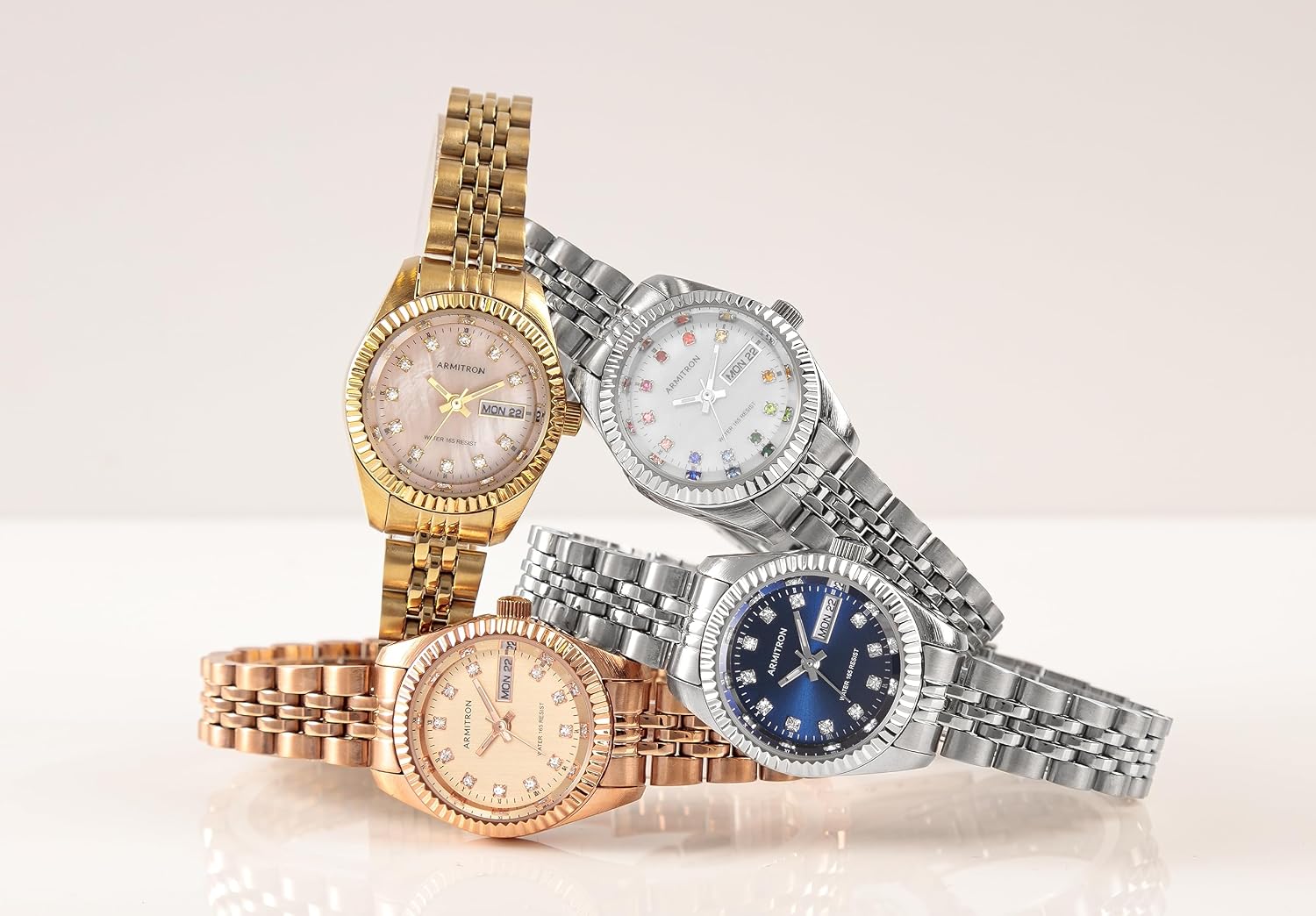 Armitron Women's Genuine Crystal Accented Bracelet Watch, 75-2475