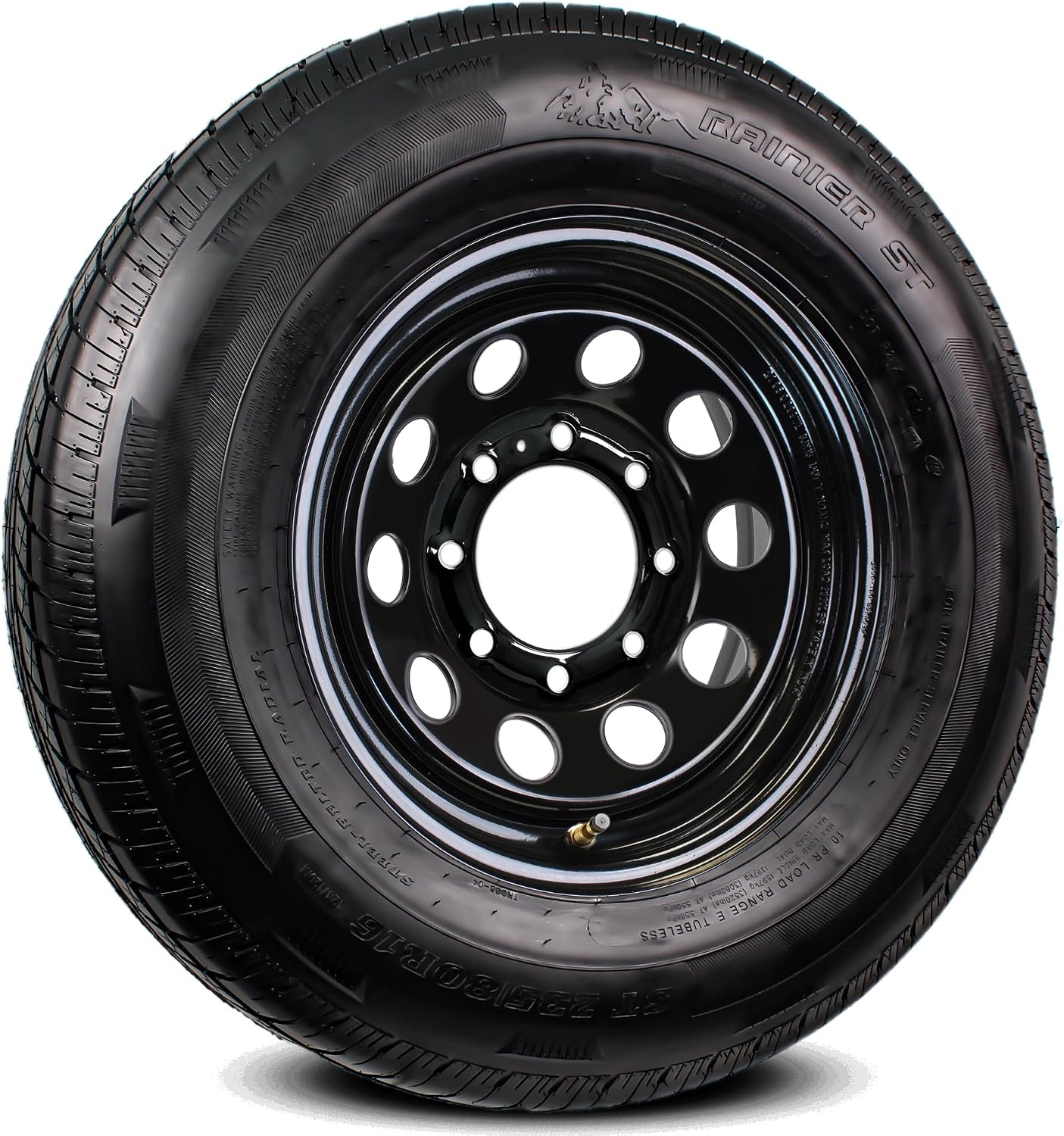 eCustomrim Radial Trailer Tire Rim Assembly ST235/80R16 16 Inch Black