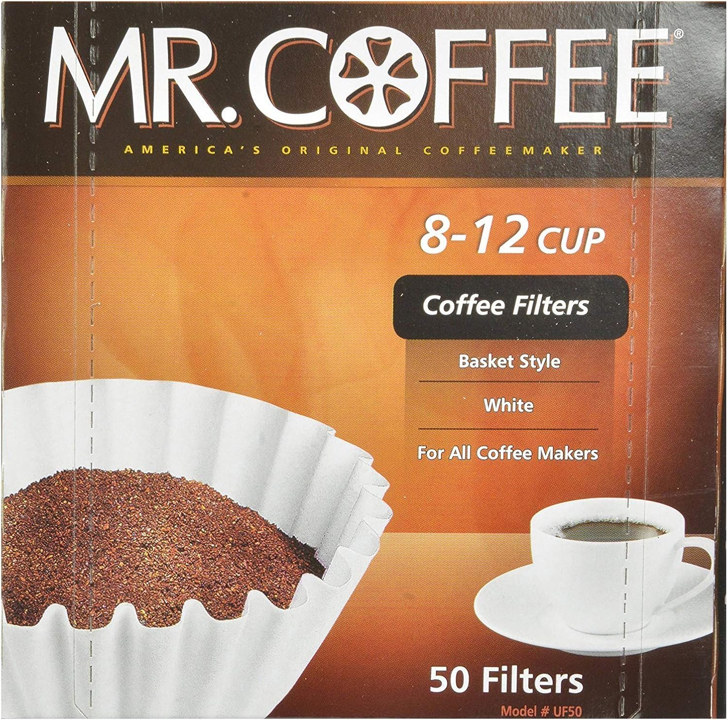 Mr Coffee 8-12 Cup Coffee Filters, 50 Filters