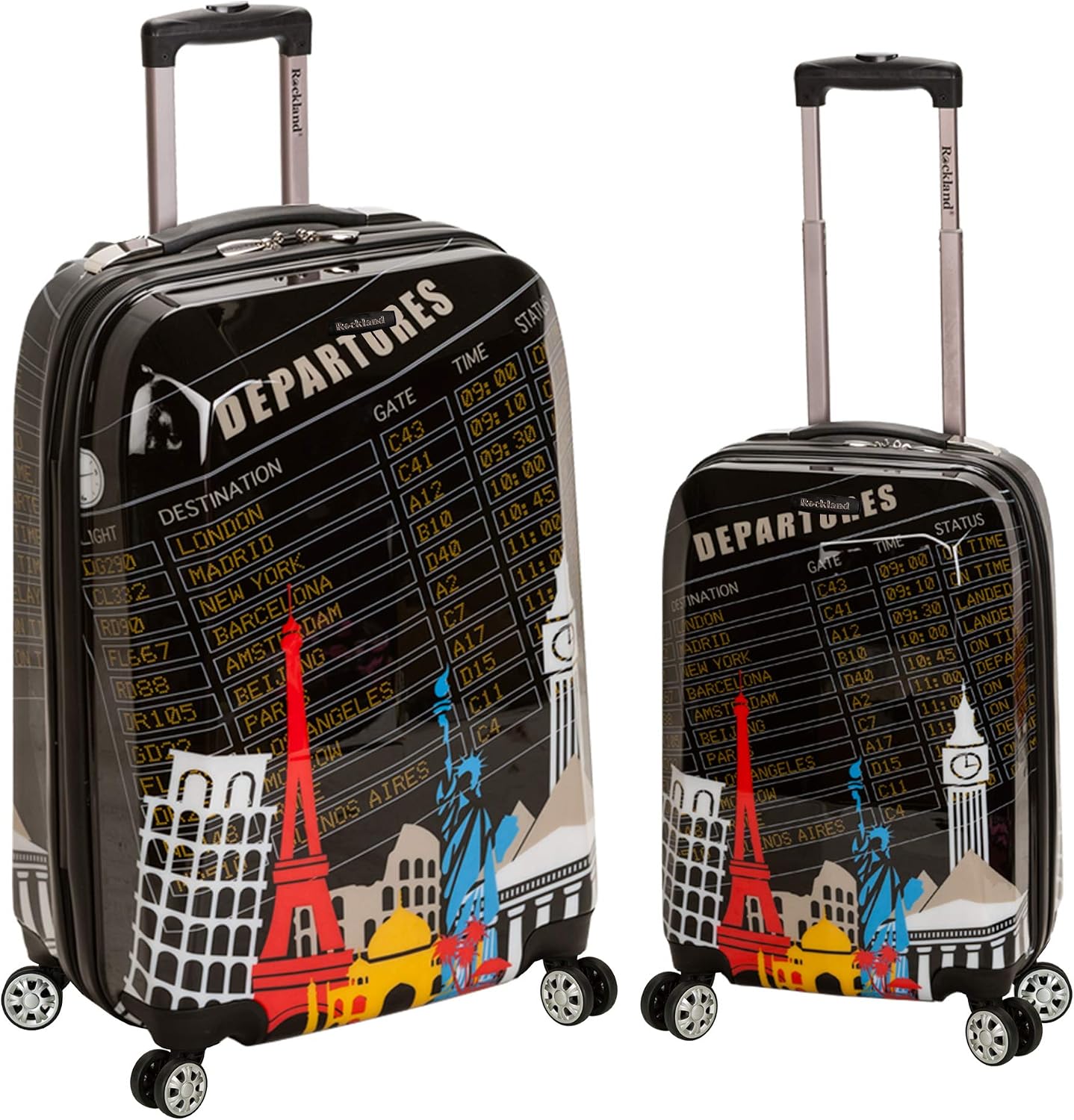 Rockland Departure Hardside 2 Piece Spinner Wheel Luggage, (20"/28"), Departure