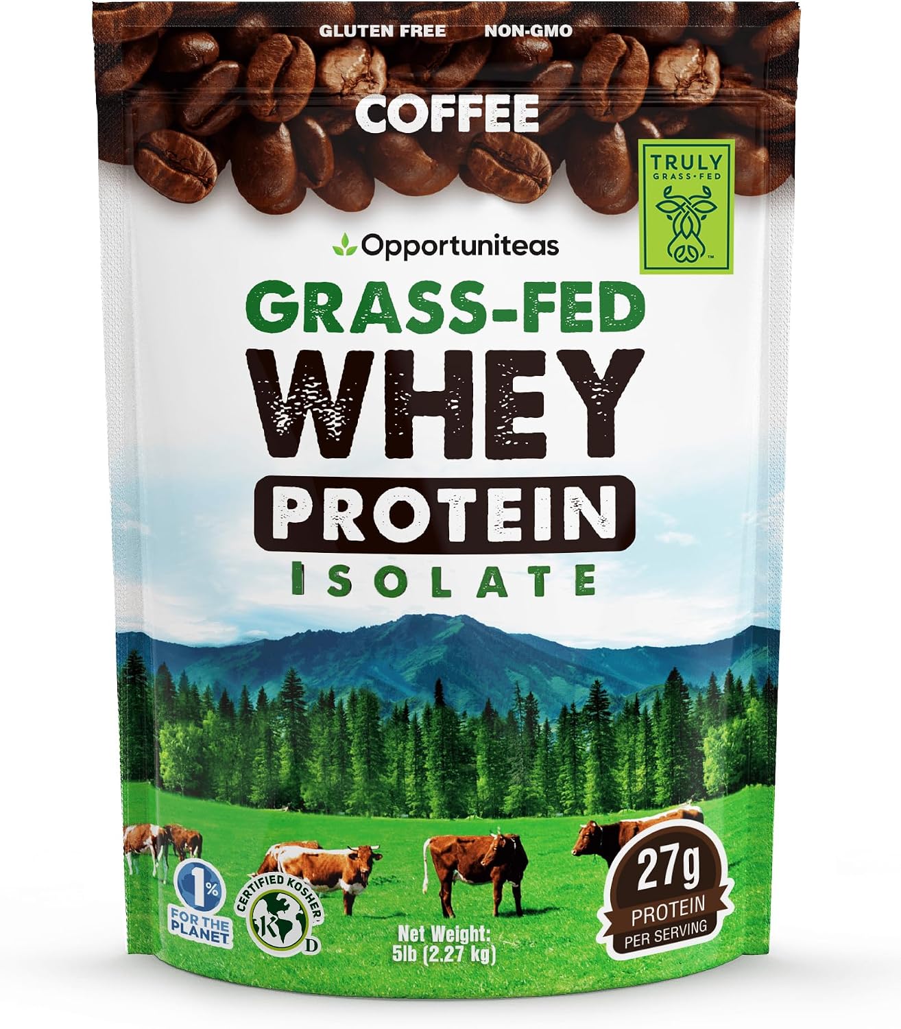 Unflavored Grass Fed Whey Isolate Protein Powder, 1 lb | Isolated, Flavorless Whey made with 100% GrassFed Hormone-Free Milk, It's Unsweetened, Cold-Pressed and Heavy-Metal Tested