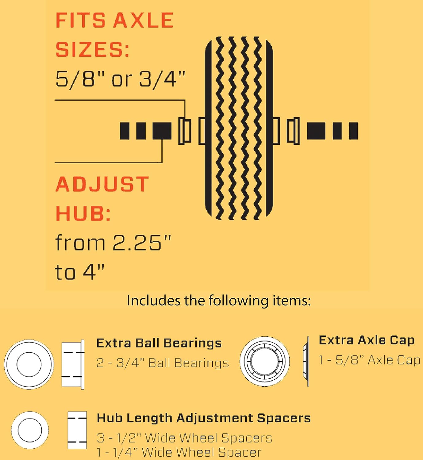 Marathon Industries 00210 Universal Fit, Flat Free, Hand Truck/All Purpose Utility Tire
