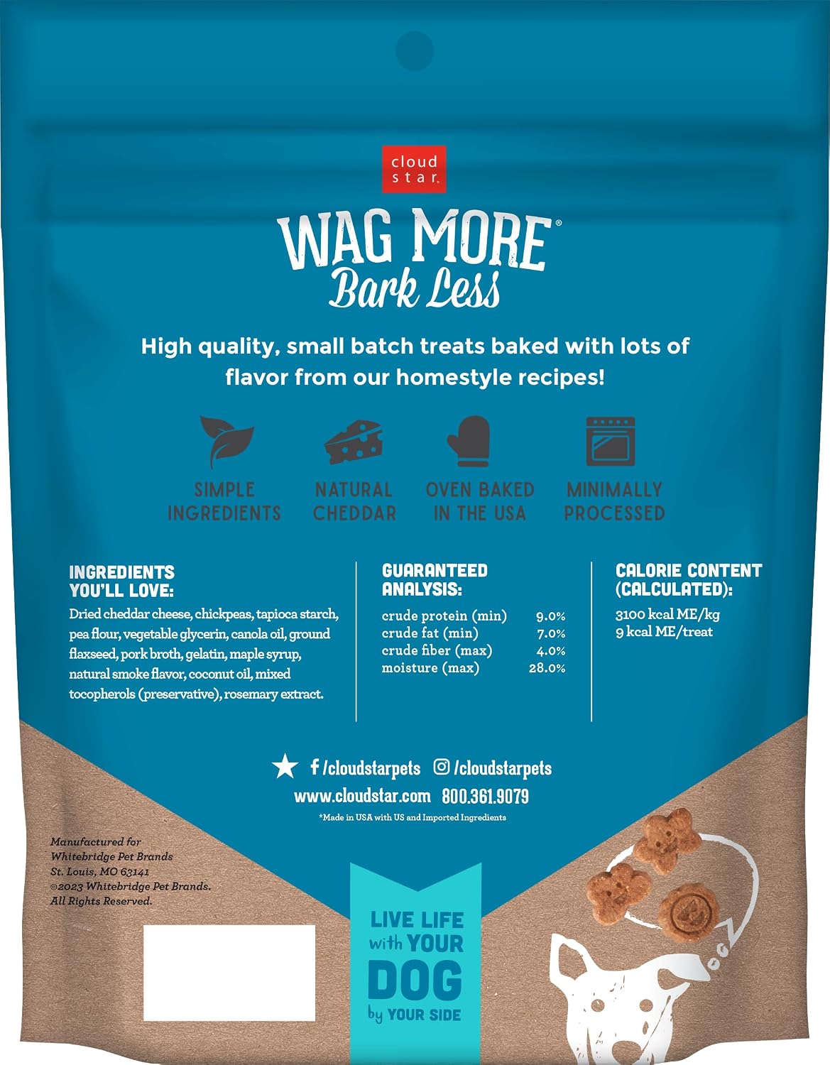Cloud Star Wag More Bark Less - Dog Treats - Soft Chews - Grain Free Chicken & Sweet Potato - 5 oz Pouch