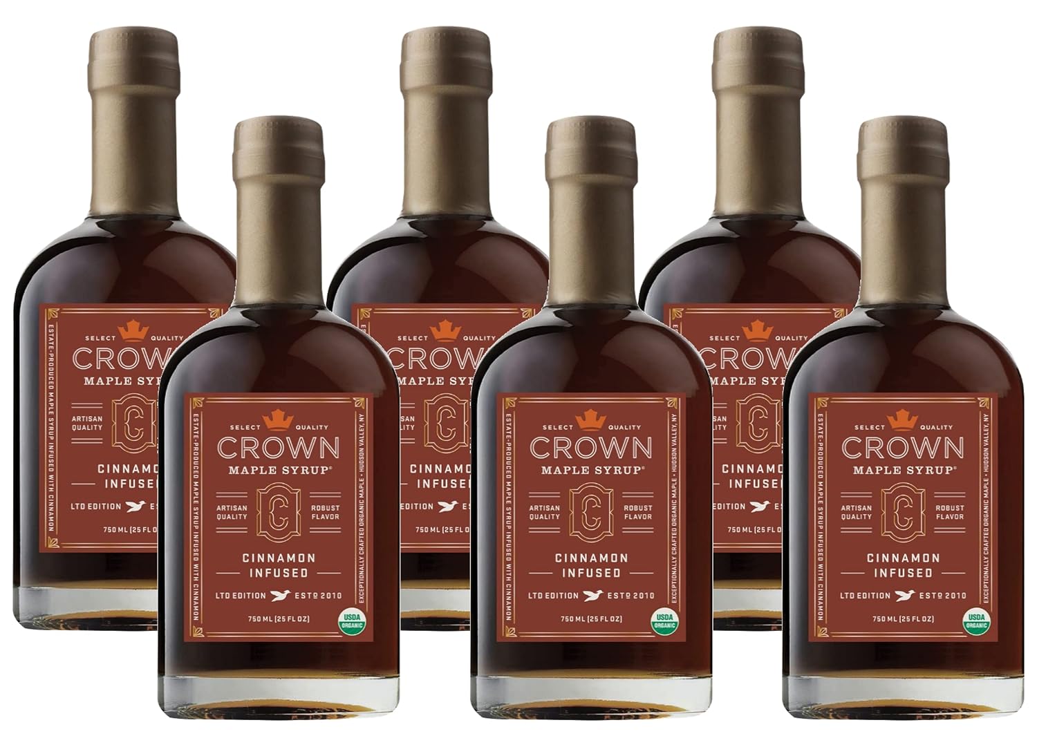 Crown Maple Organic Madagascar Vanilla Maple Syrup, Real Vanilla Bean, Pancakes, Baking, Cocktails & Brunch, 12.7 Fl Oz