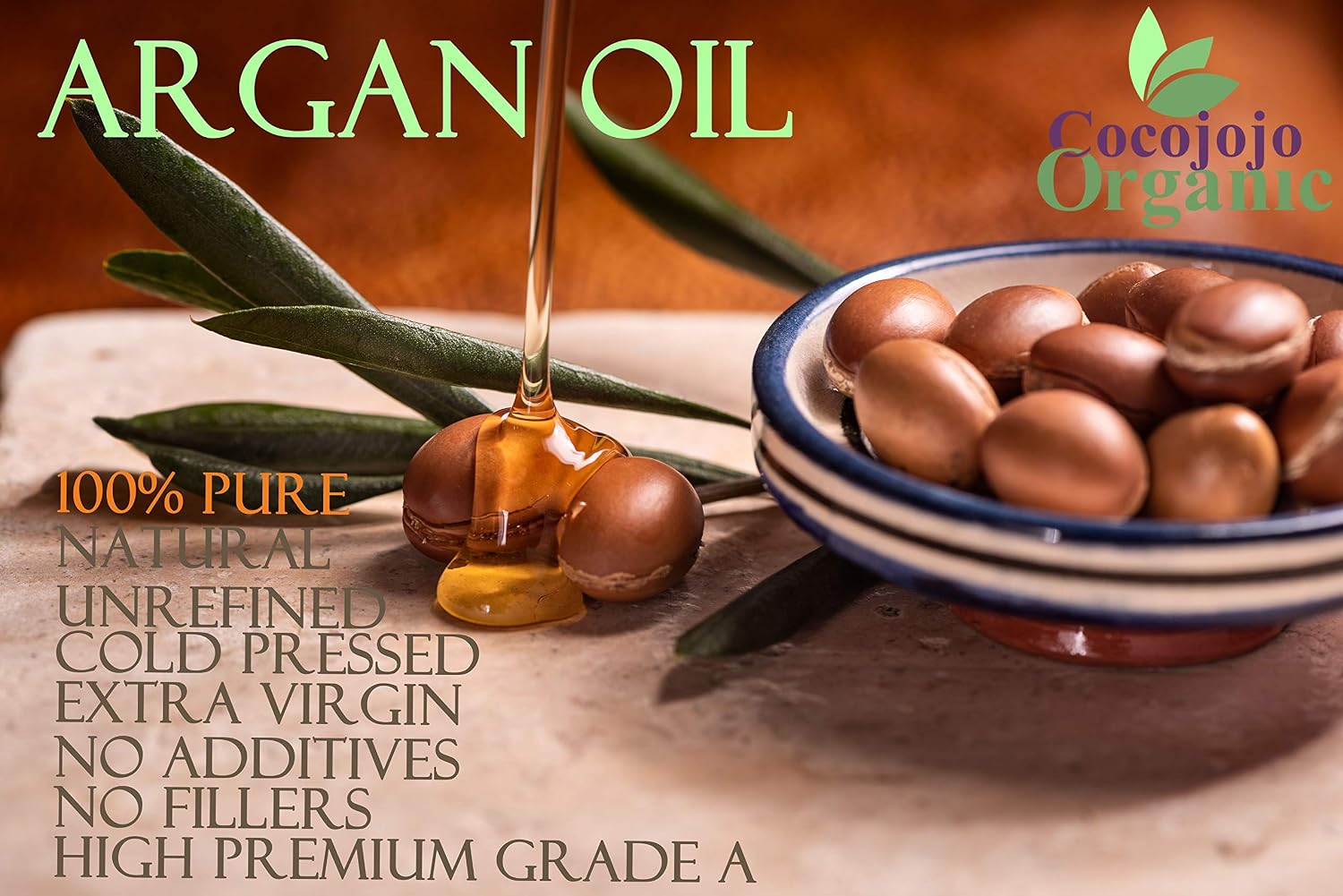 Dr Joe Lab Argan Nut Oil Deodorized 128 oz Pure Moroccan Unrefined Unscented Cold Pressed Extra Virgin 1 Gallon - for Hair Skin Body Nail