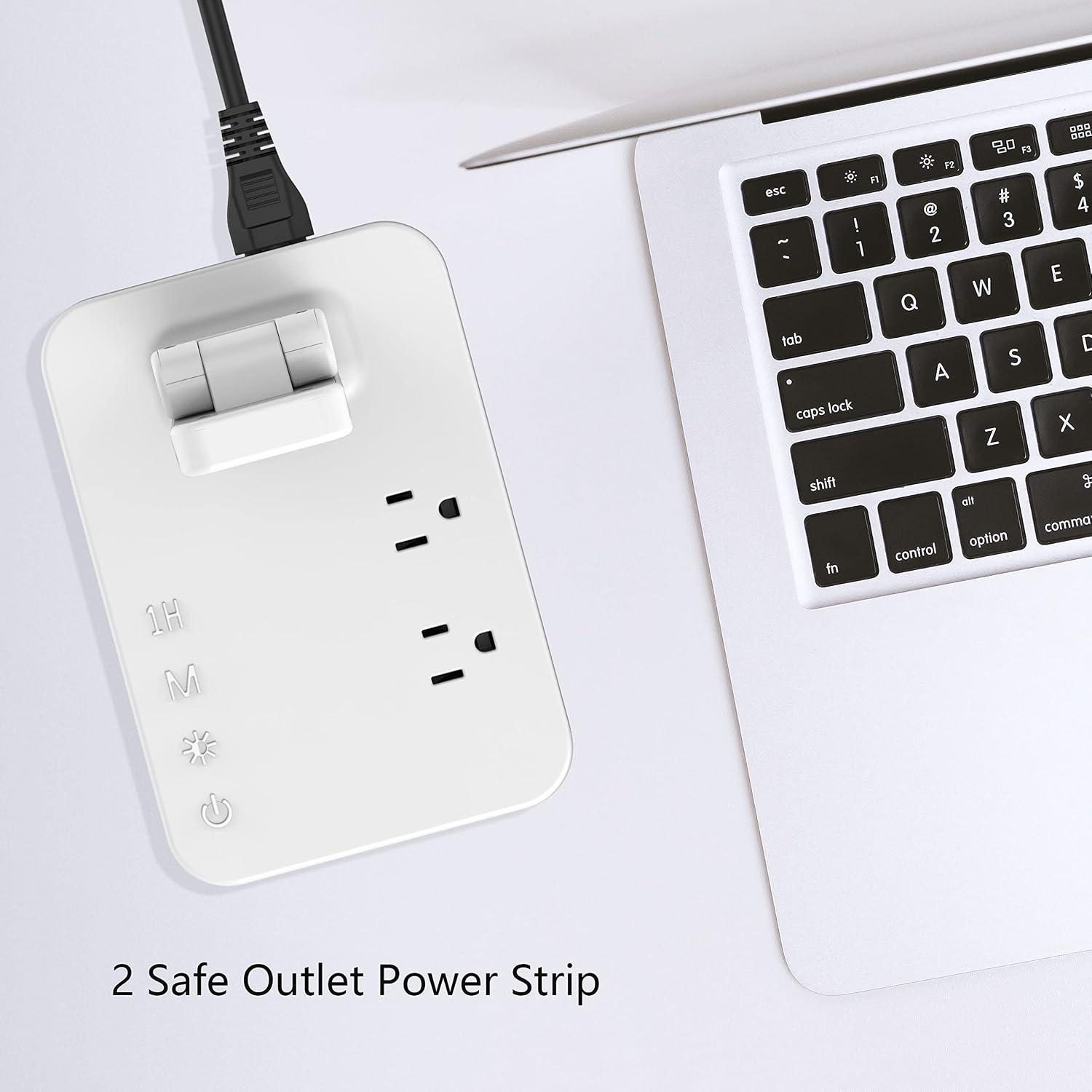 Drevet LED Desk Lamp for College Dorm Room, Desk Light with 1 USB Charging Port 2 AC Power Outlet, 3 Lighting Modes, 3 Level Brightness Touch Lamp