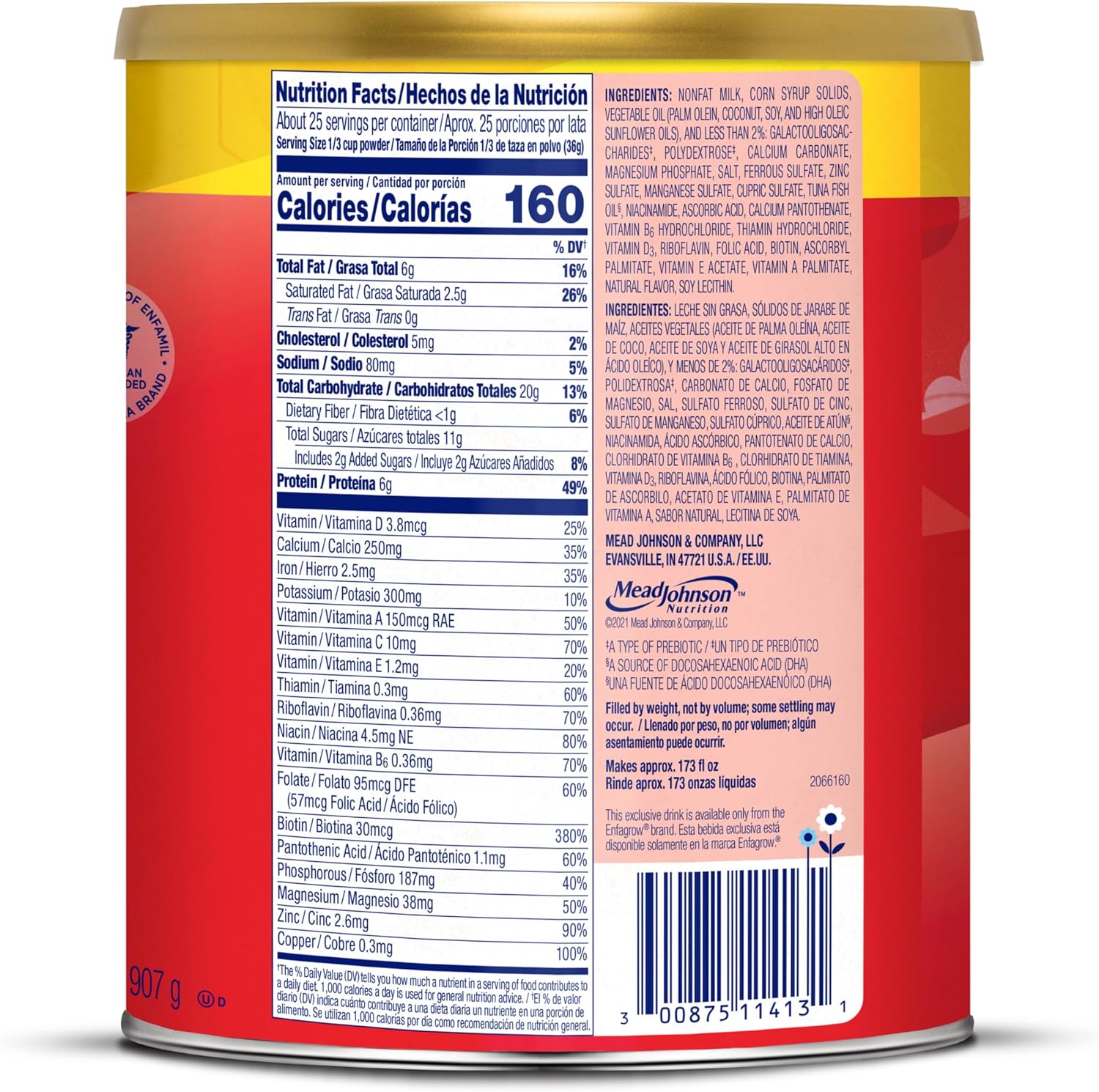 Enfagrow Premium Toddler Milk Nutritional Drink, Enfagrow Toddler Drink, Try Our Brain-Supporting Trio, 32oz Can