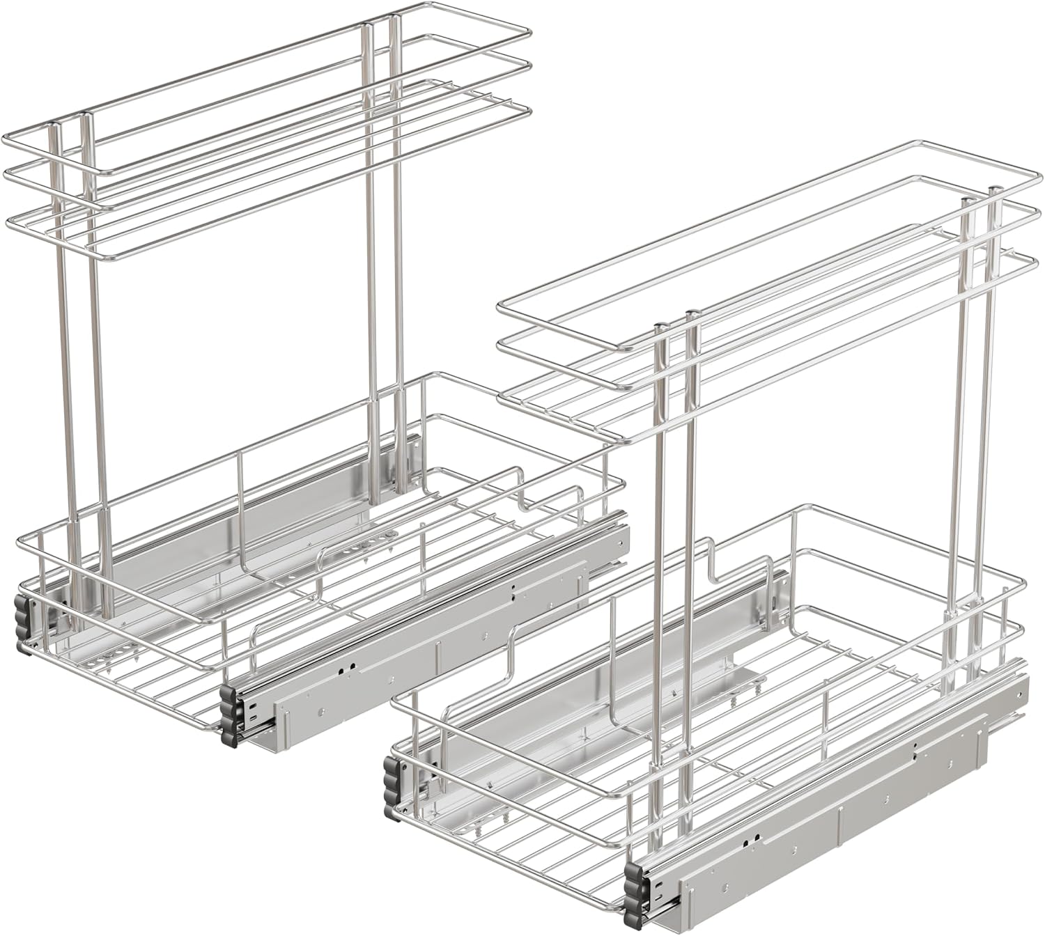 Under Sink Organizer 9" W X19 D, Pull Out Cabinet Organizer 2 Tier