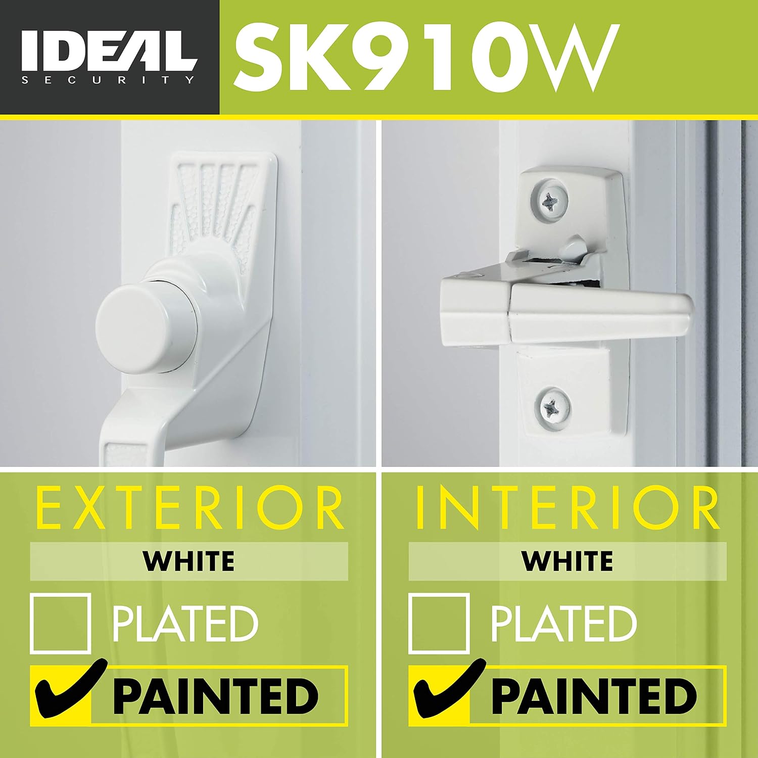 Ideal Security Model 11 Classic Push Button Handle with Latch for Storm Door and Screen Door, Silver