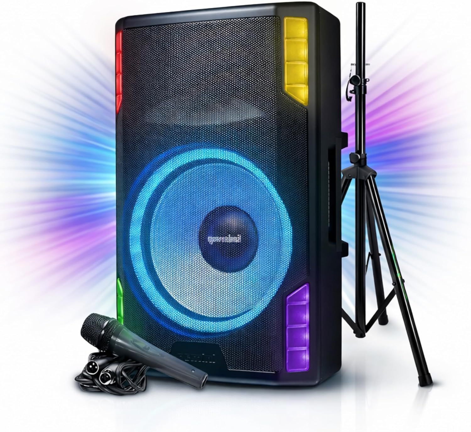 Gemini 15" Bluetooth PA Speaker, 1800 Watts, 3-Ch Mixer (GSP-2200)