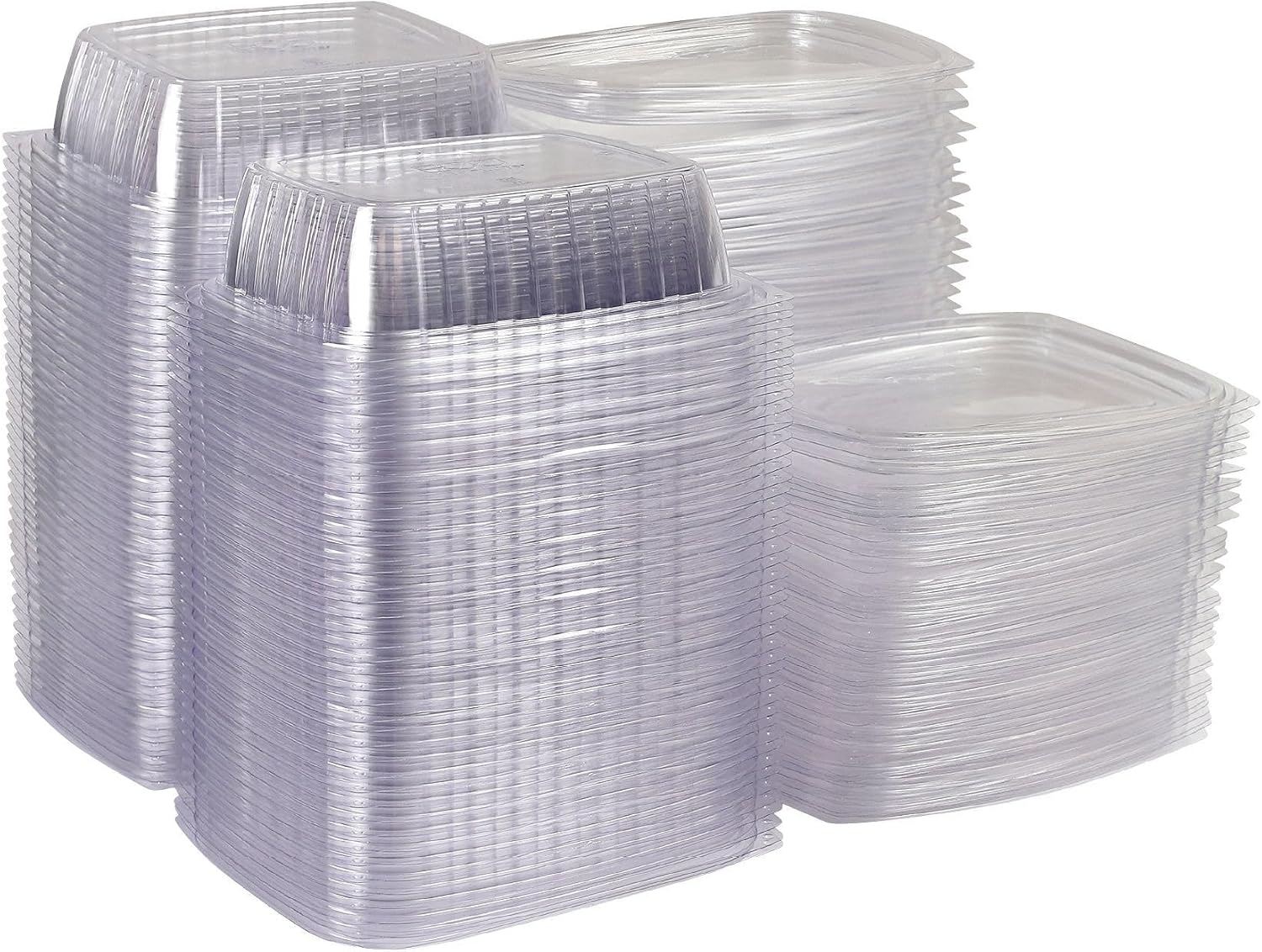 Eco-Products EPRC32 Renewable & Compostable Rectangular Deli Containers - 32oz., 50 Per Pack (Case of 4 Packs), clear