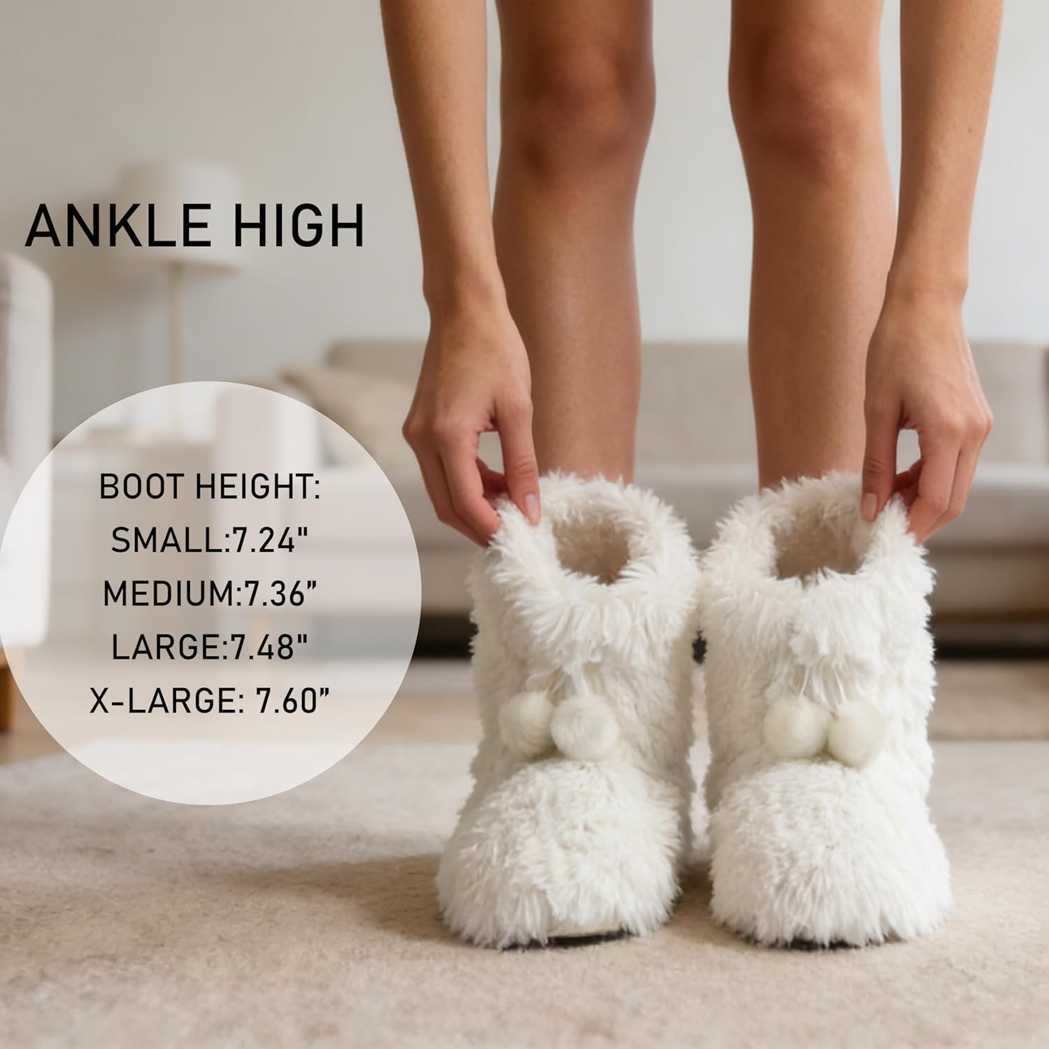 Home Slipper Women's Soft Fleece Plush Warm Indoor House Slipper Boots Shoes
