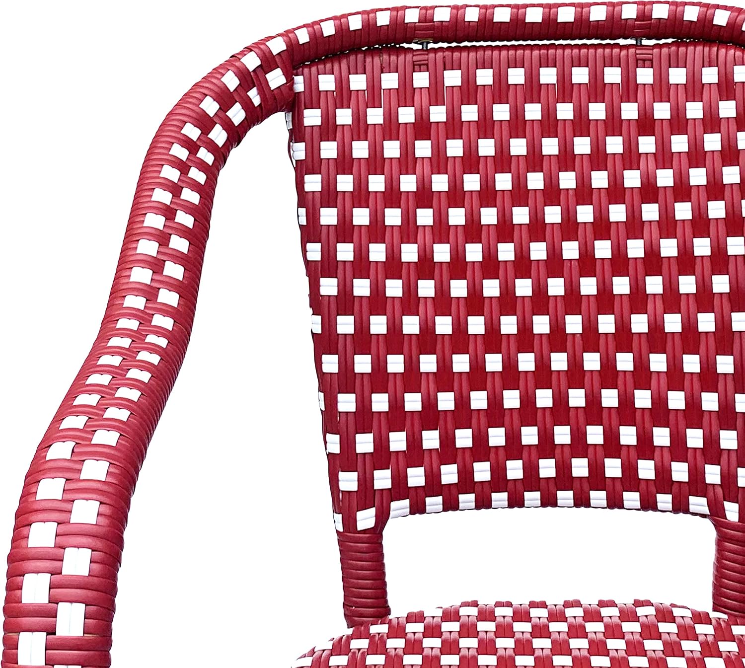 Christopher Knight Home Anastasia Outdoor French Bistro Chair (Set of 2), Black + White + Bamboo Print Finish