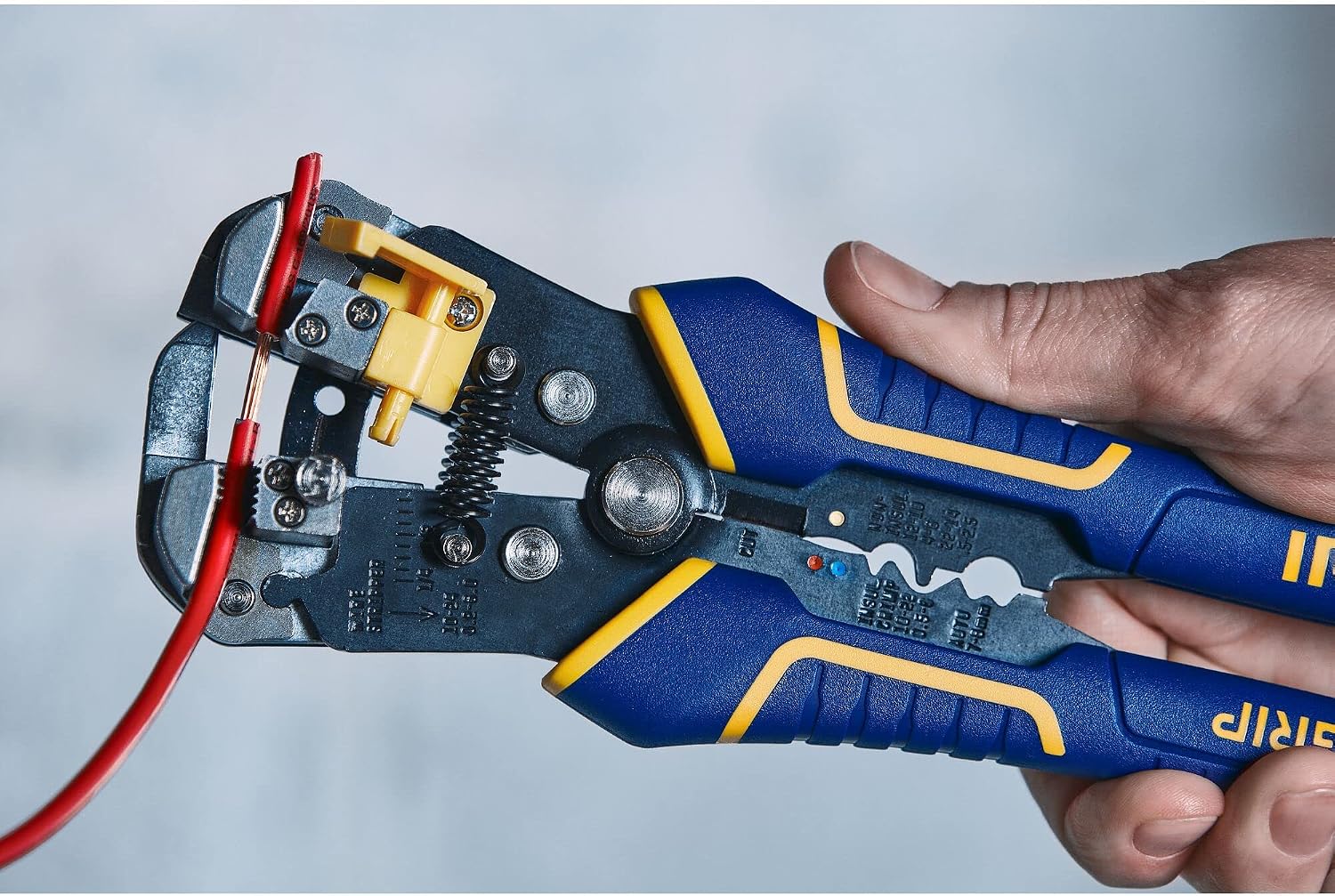 IRWIN Vise-Grip Wire Stripper, 2 Inch Jaw, Cuts 10-24 AWG, ProTouch for Comfort, Blue (2078300)